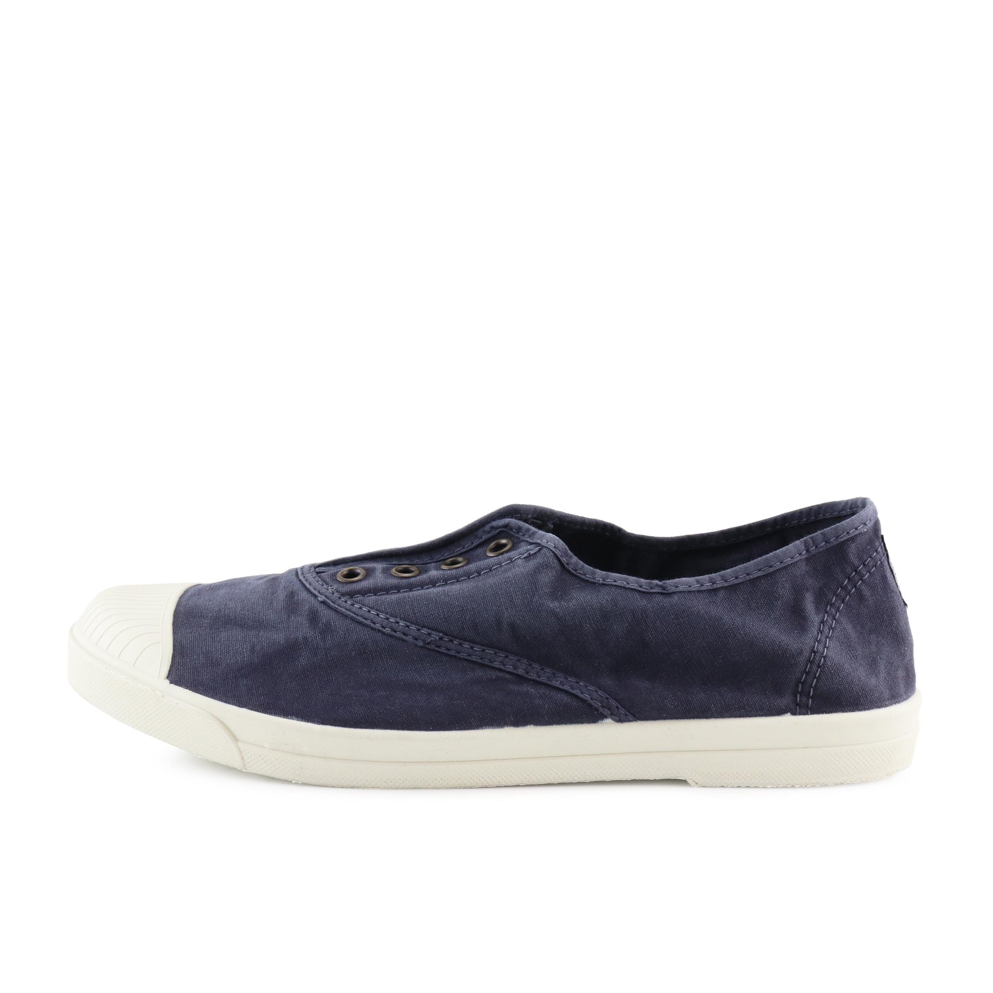 Zapatilla azul de cordón y elástico LONA3102 Natural World - LONA3102-130-1.jpg