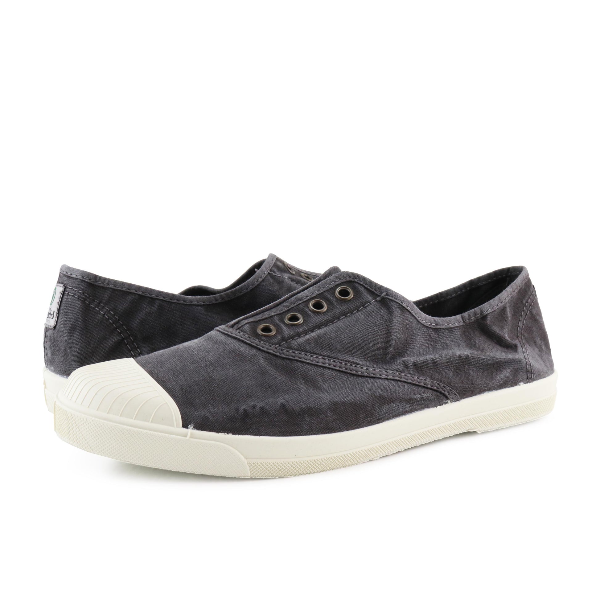 Zapatilla negro de cordón y elástico LONA3102 Natural World - LONA3102-144-2.jpg