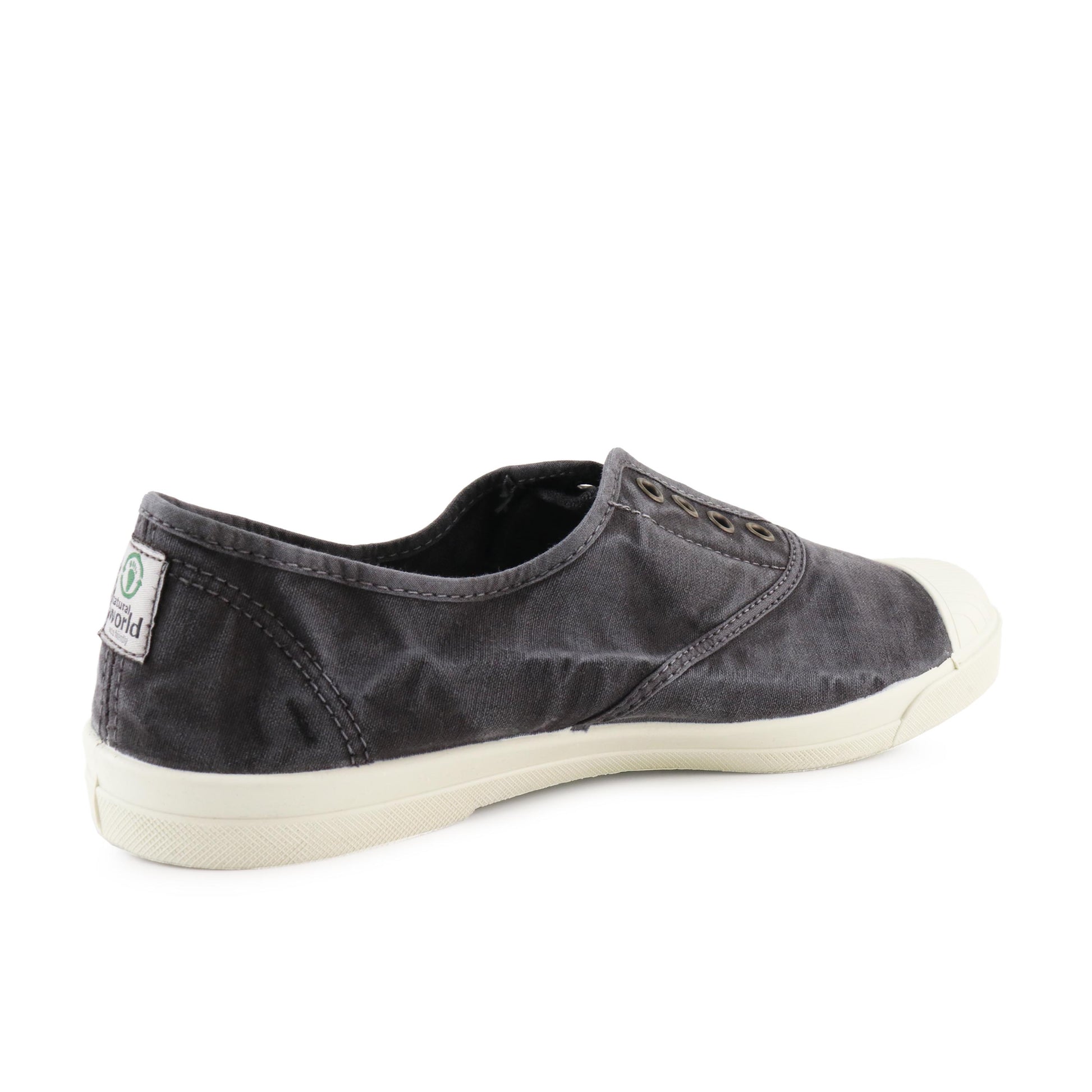 Zapatilla negro de cordón y elástico LONA3102 Natural World - LONA3102-144-3.jpg