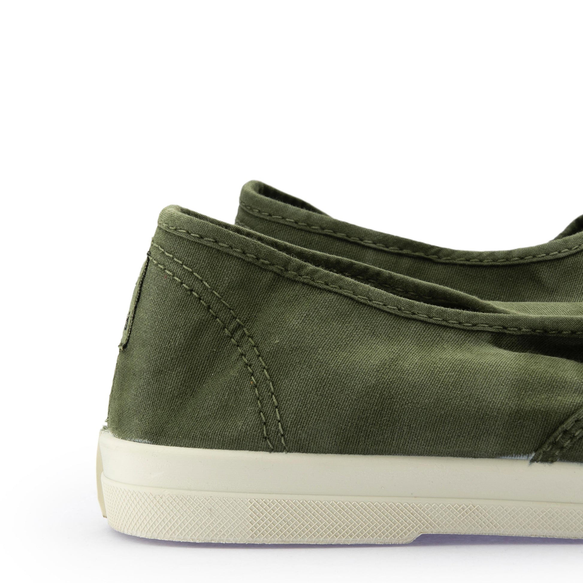 Zapatilla kaki de cordón y elástico LONA3102 Natural World - LONA3102-187-5.jpg