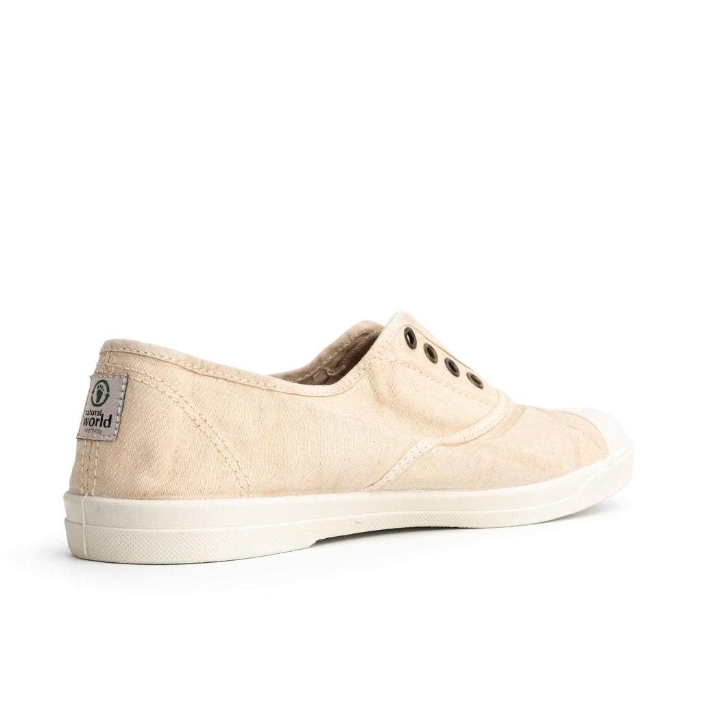 Zapatilla beige claro lavado LONA3102 Natural World