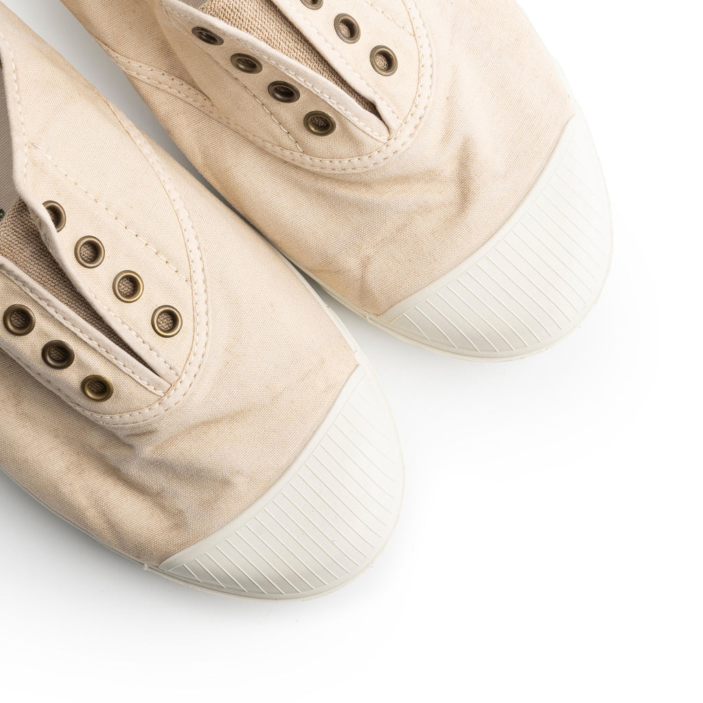 Zapatilla beige claro lavado LONA3102 Natural World