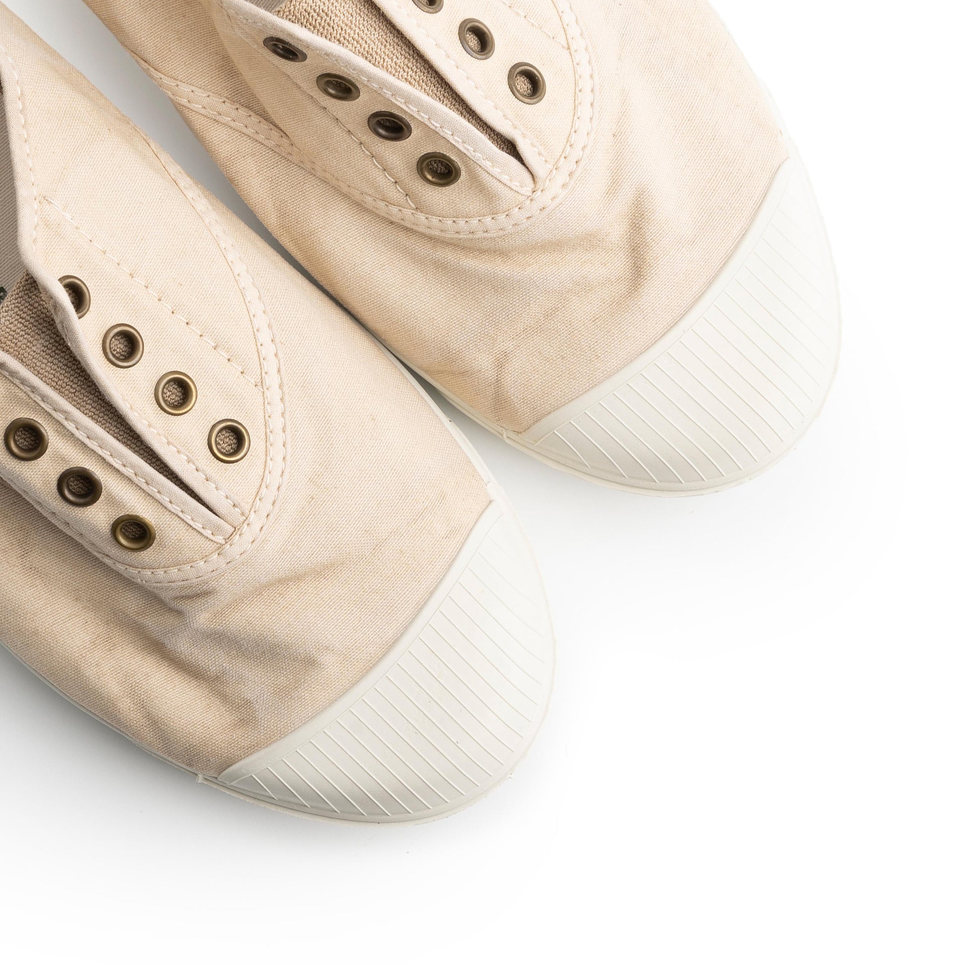 Zapatilla beige claro lavado LONA3102 Natural World