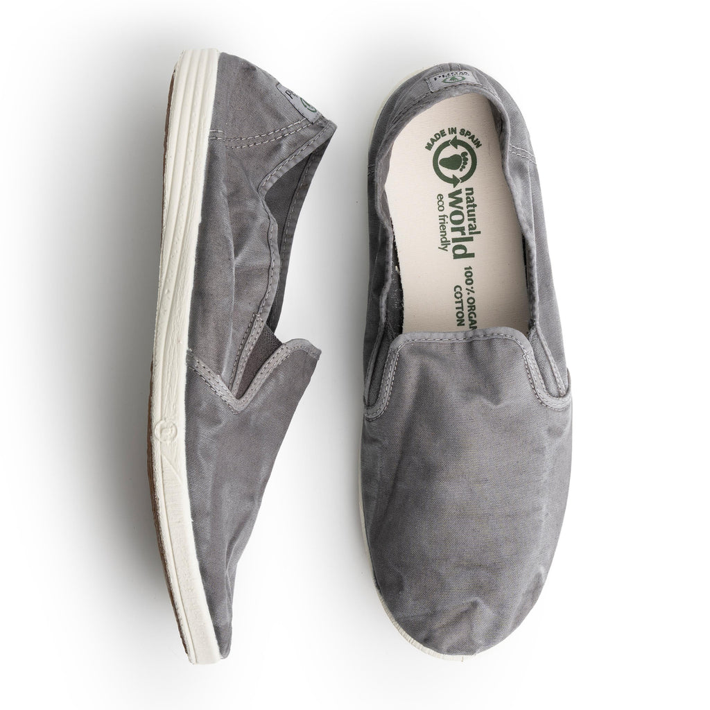 Zapatilla gris lavado LONA315 Natural World
