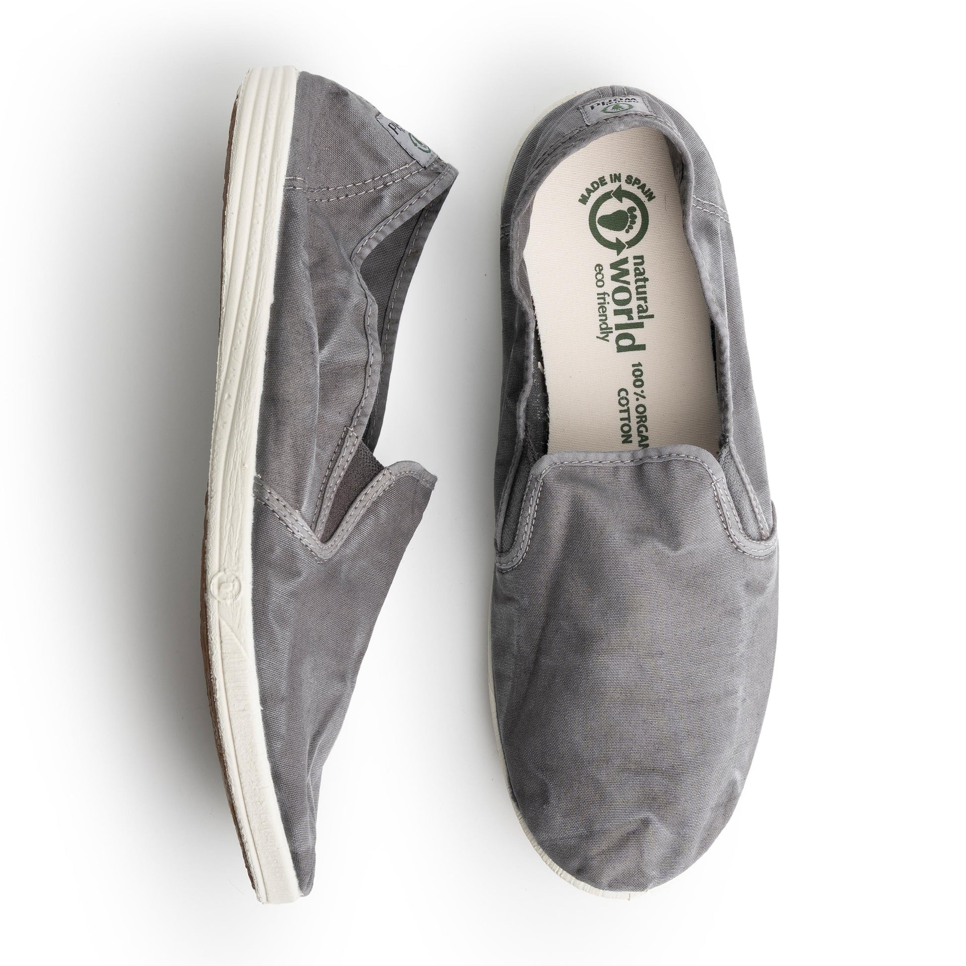 Zapatilla gris lavado LONA315 Natural World