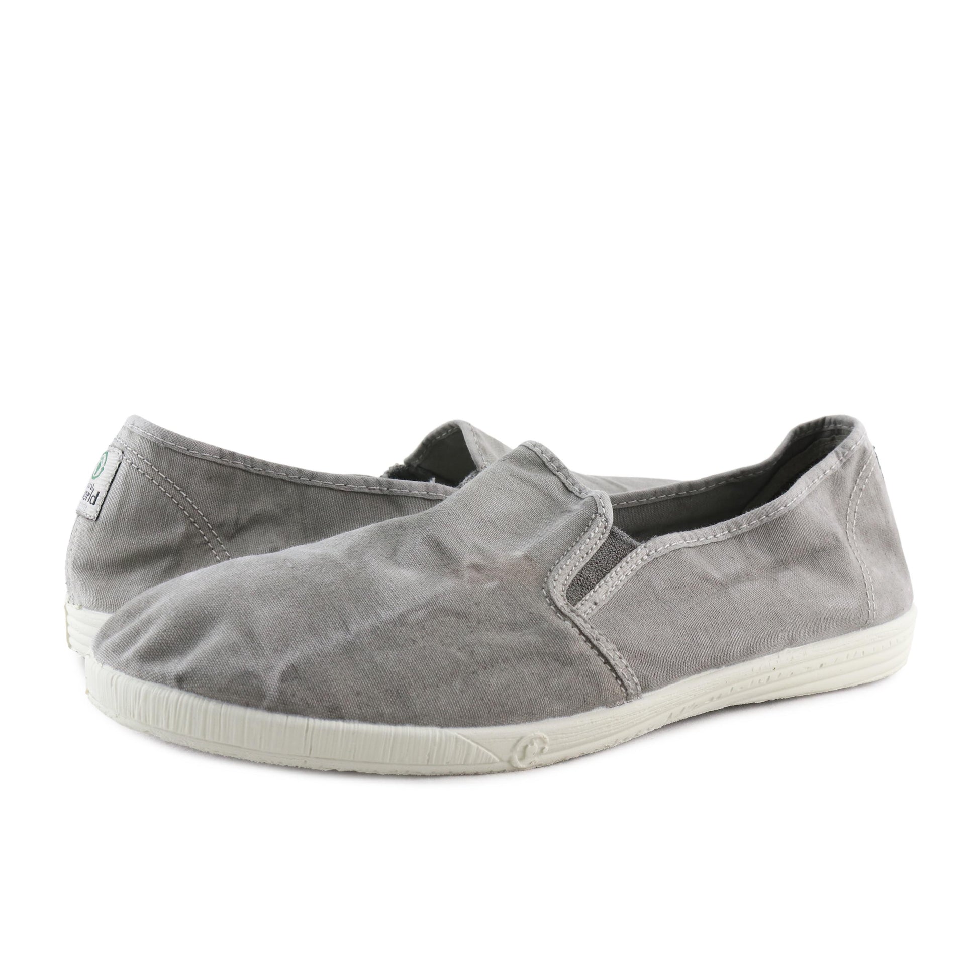 Zapatilla gris claro de elástico LONA315 Natural World - LONA315-349-2.jpg