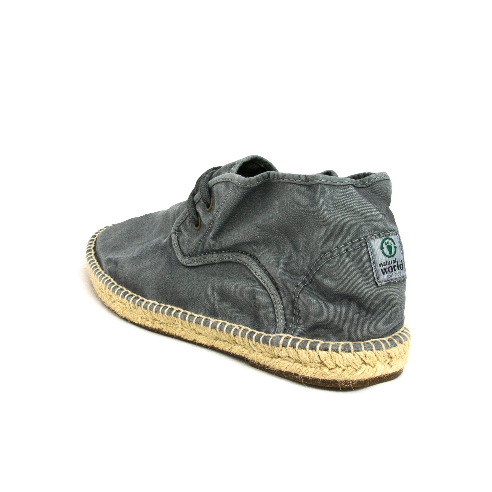 Alpargata cerrada gris de cordón LONA326 Natural World - LONA326-131-4.jpg