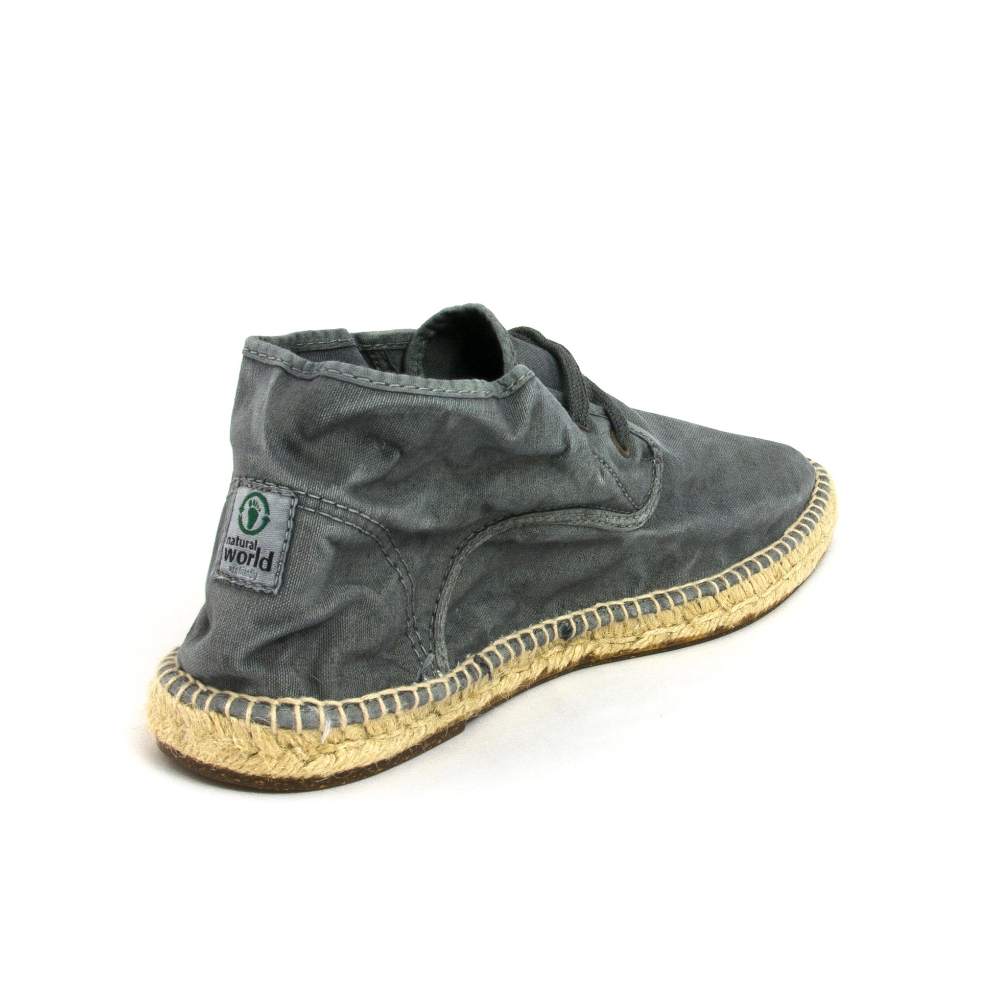 Alpargata cerrada gris de cordón LONA326 Natural World - LONA326-131-3.jpg