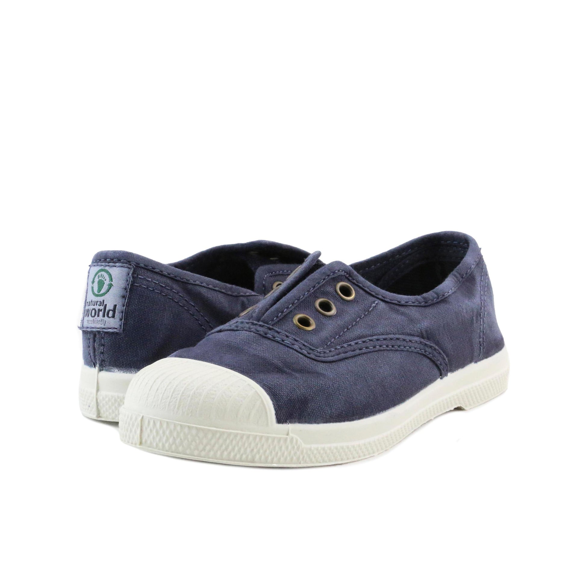 Zapatilla azul lavado con elástico LONA470 Natural World - LONA470-130-2.jpg