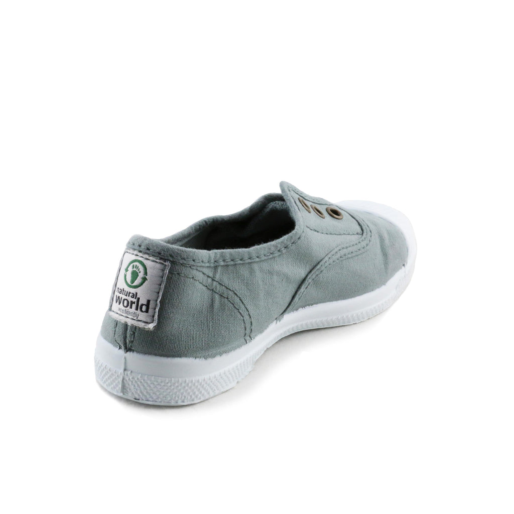 Zapatilla gris claro con elástico LONA470 Natural World - LONA470-17-3.jpg