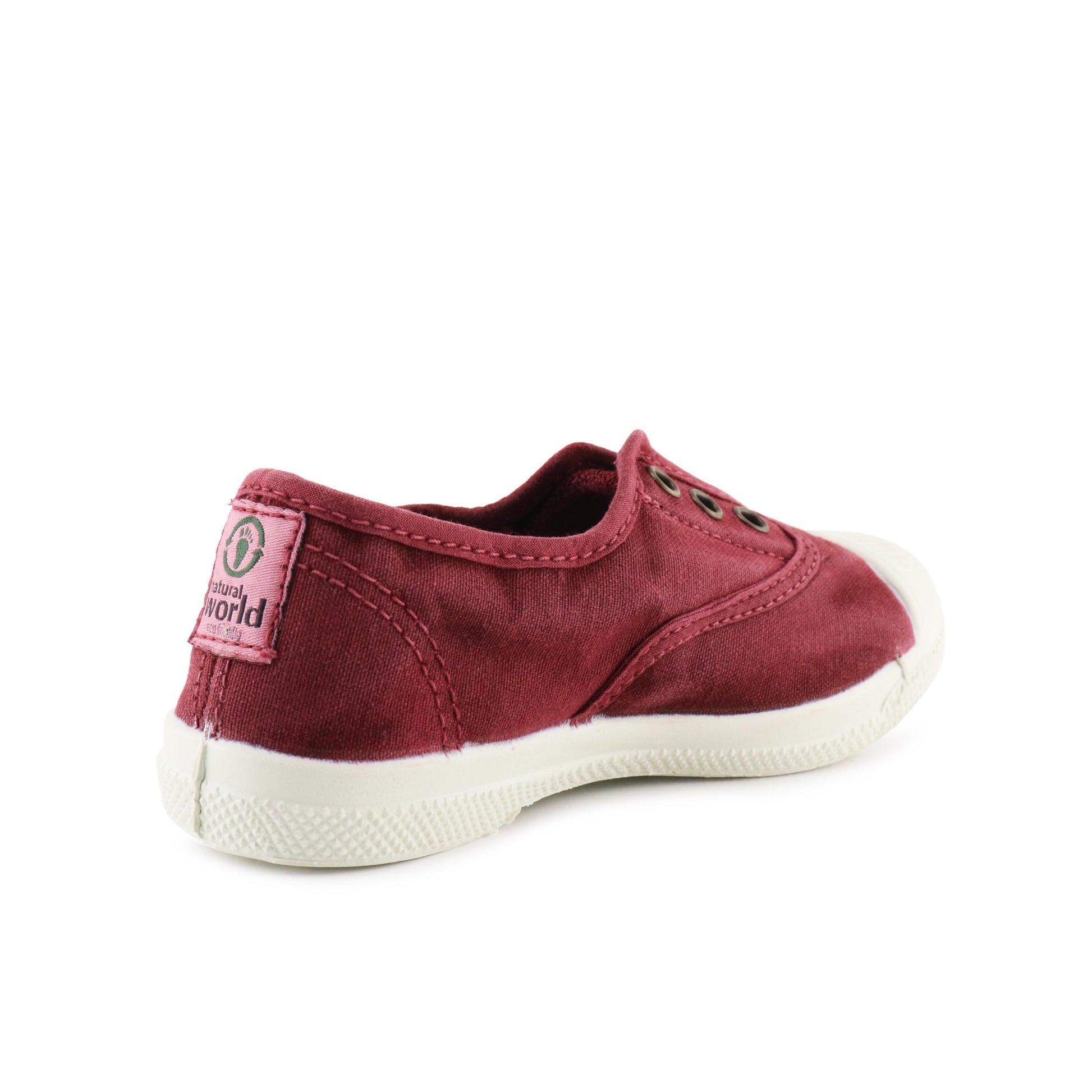 Zapatilla burdeos lavado con elástico LONA470 Natural World - LONA470-212-3.jpg