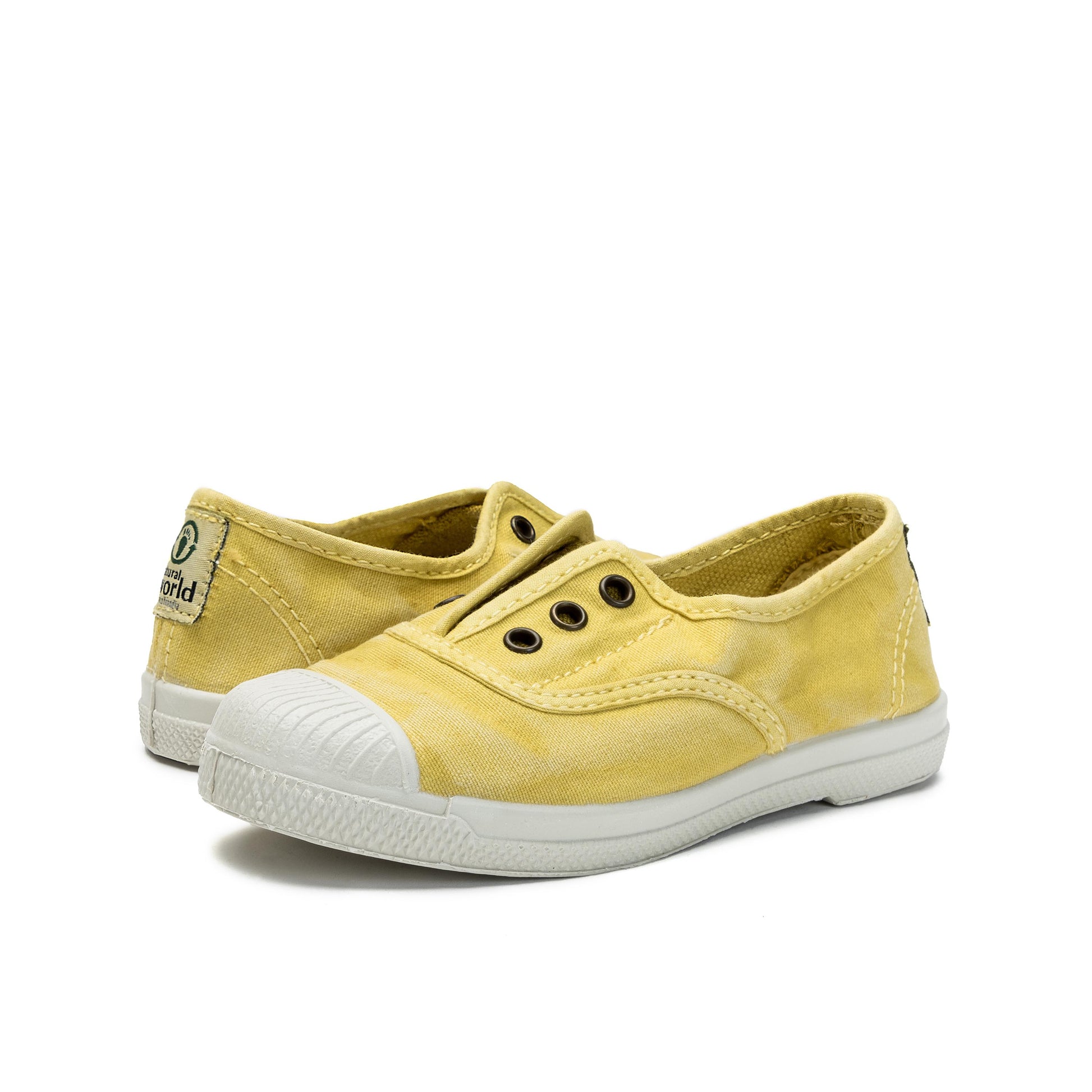 Zapatilla amarillo con elástico LONA470 Natural World - LONA470-32-2.jpg