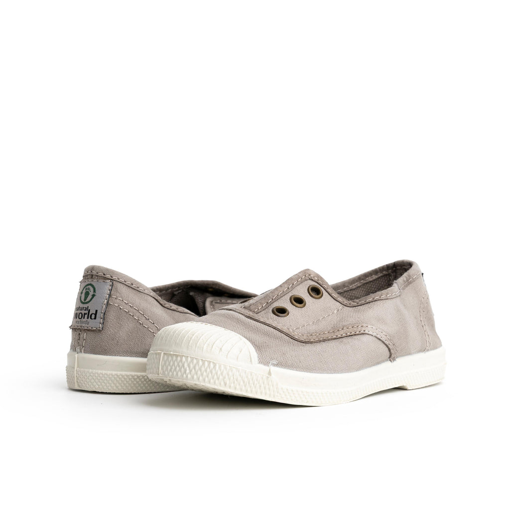 Zapatilla gris claro lavado LONA470 Natural World