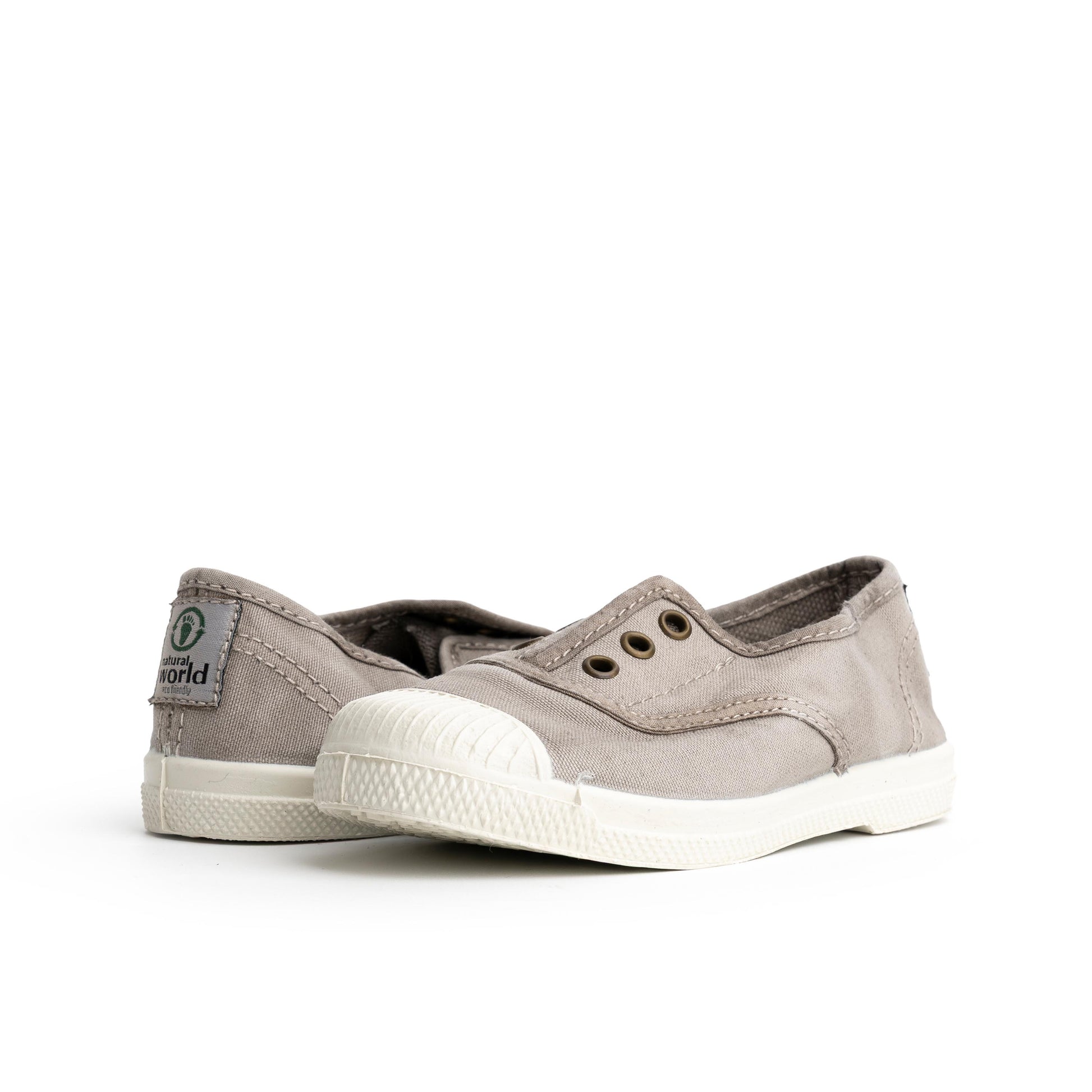 Zapatilla gris claro lavado LONA470 Natural World