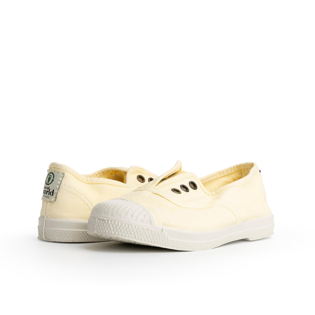 Zapatilla amarillo claro lavado LONA470 Natural World