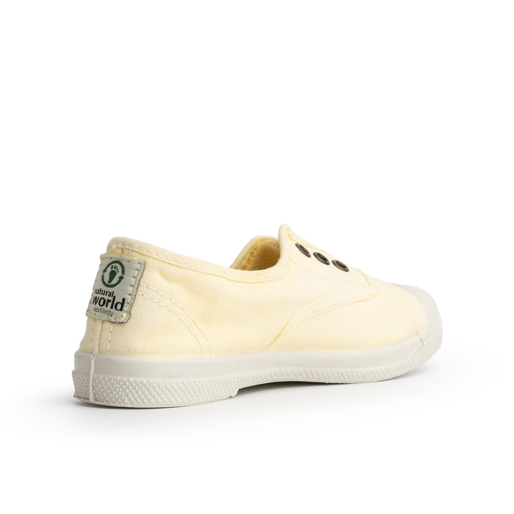 Zapatilla amarillo claro lavado LONA470 Natural World