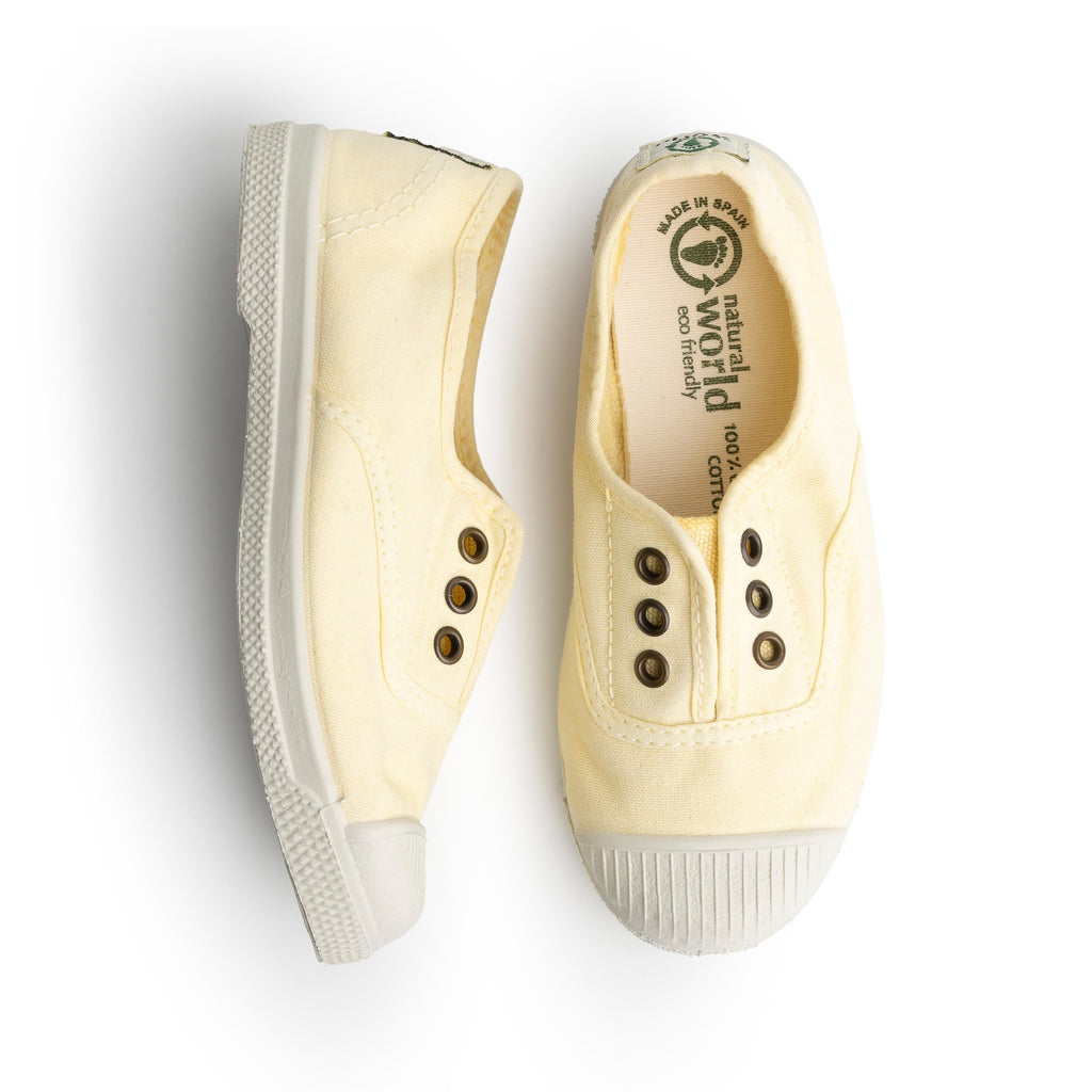 Zapatilla amarillo claro lavado LONA470 Natural World