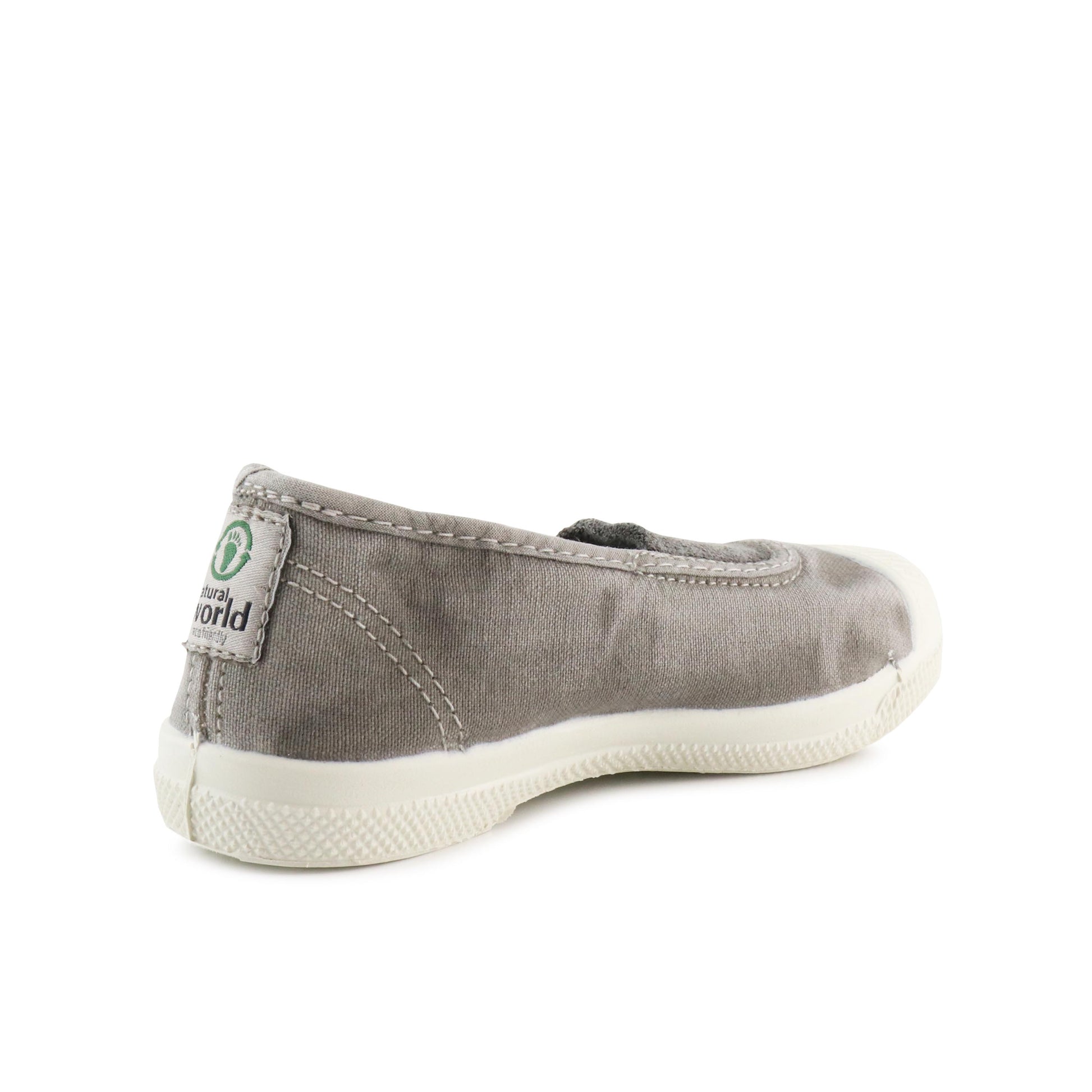 Zapatilla gris claro de elástico LONA475 Natural World - LONA475-349-3.jpg