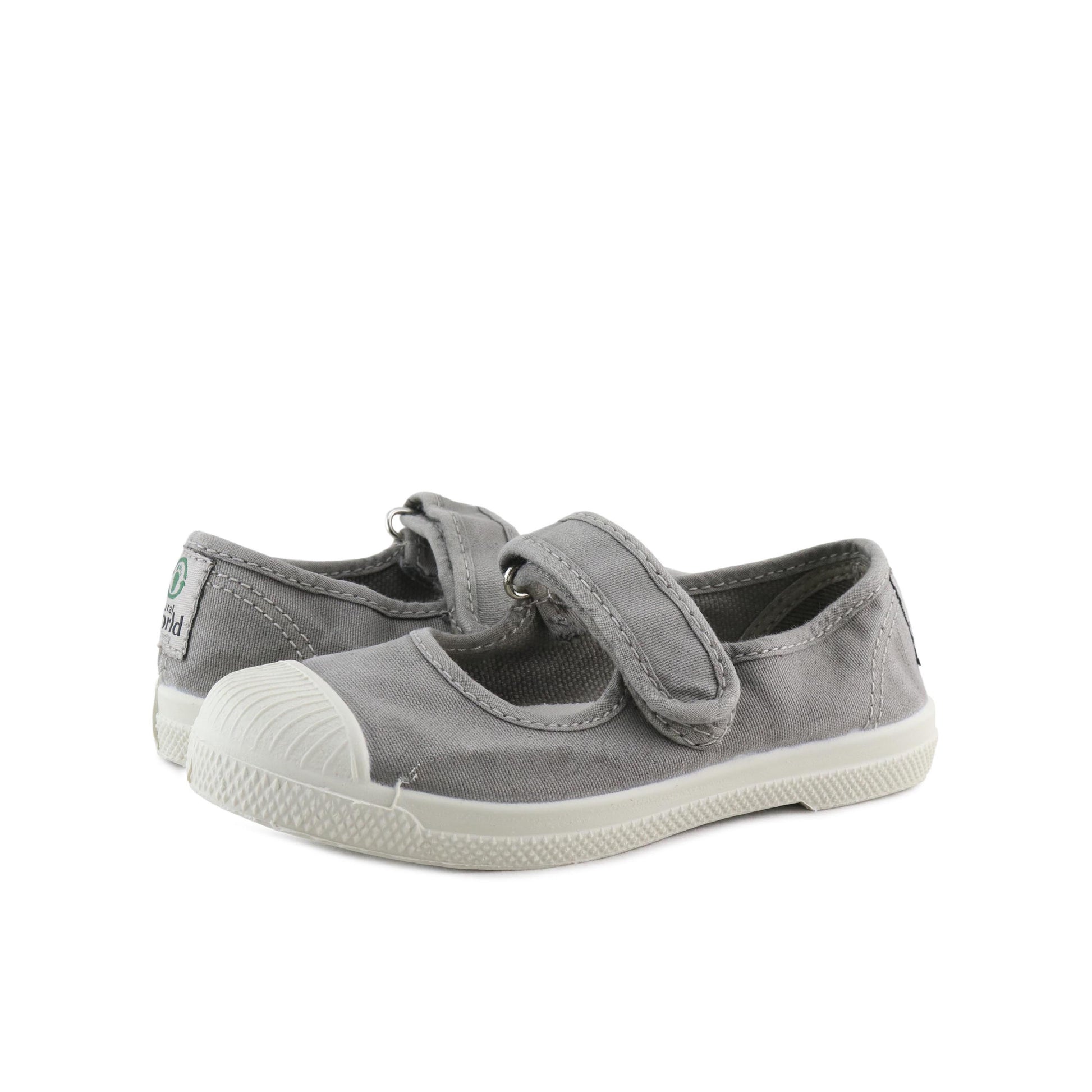 Mercedita gris claro con velcro LONA476 Natural World - LONA476-17-2.jpg