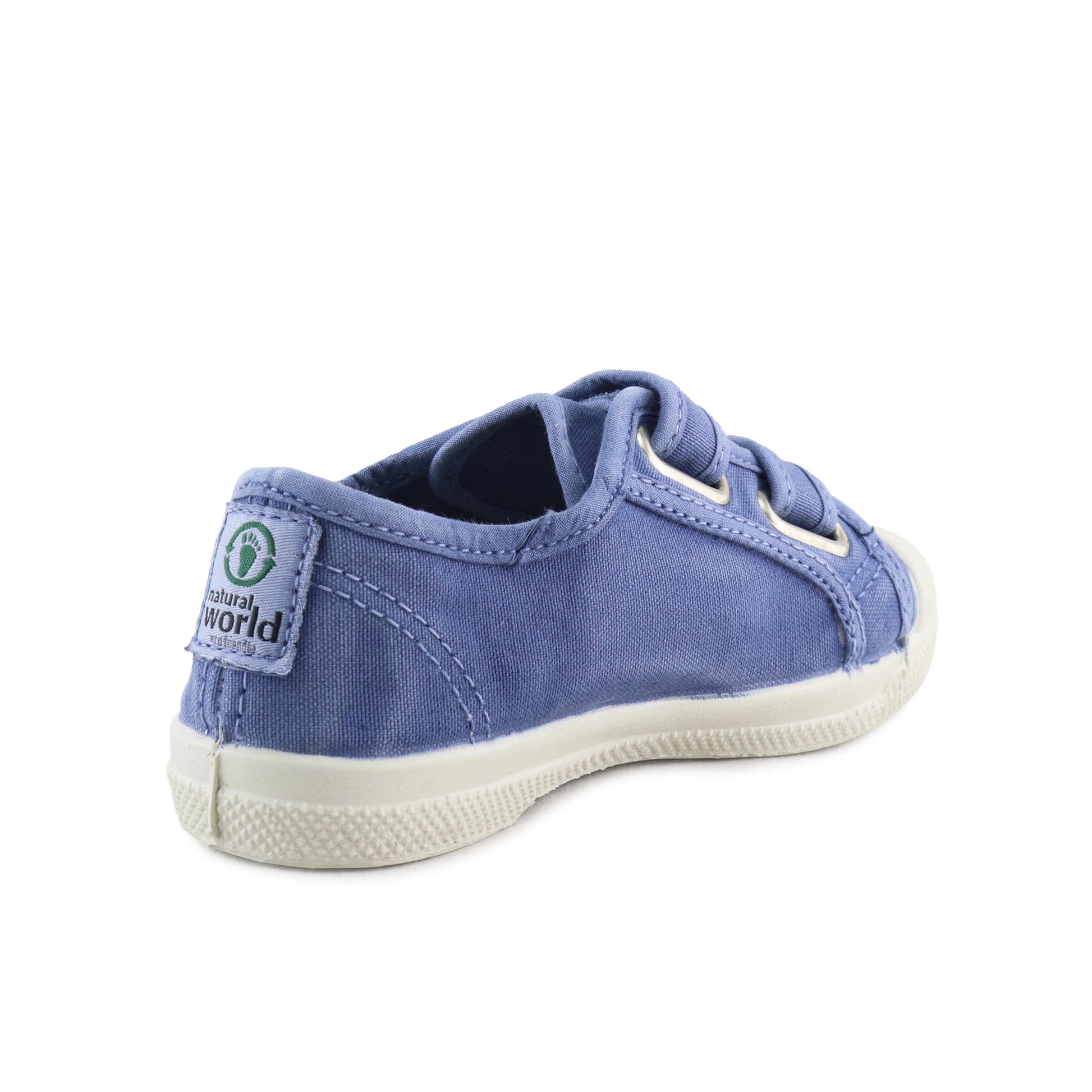 Zapatilla celeste lavado con velcro LONA489 Natural World - LONA489-206-3.jpg