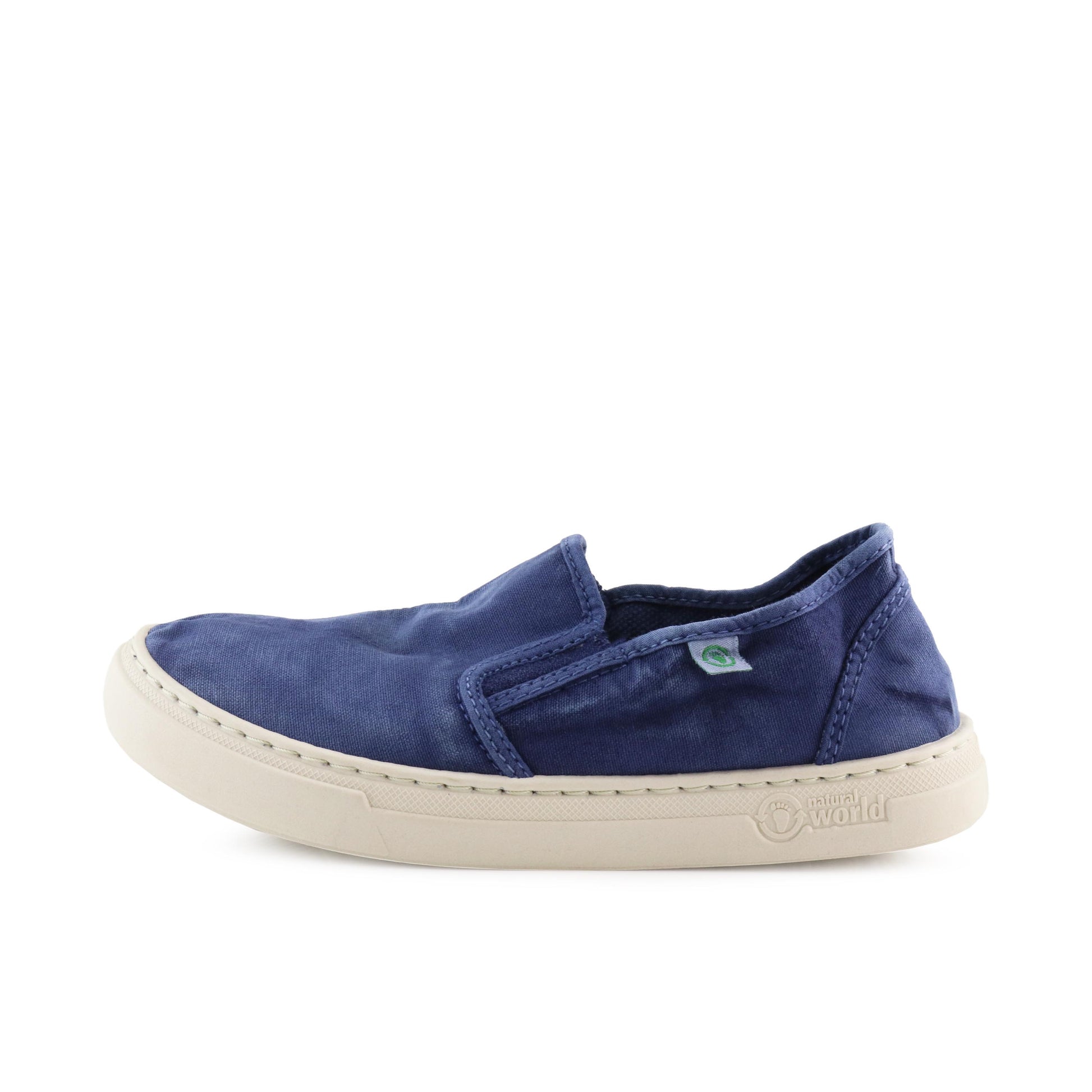 Zapatilla azulón oscuro con elástico LONA6472 Natural World - LONA6472-113-1.jpg