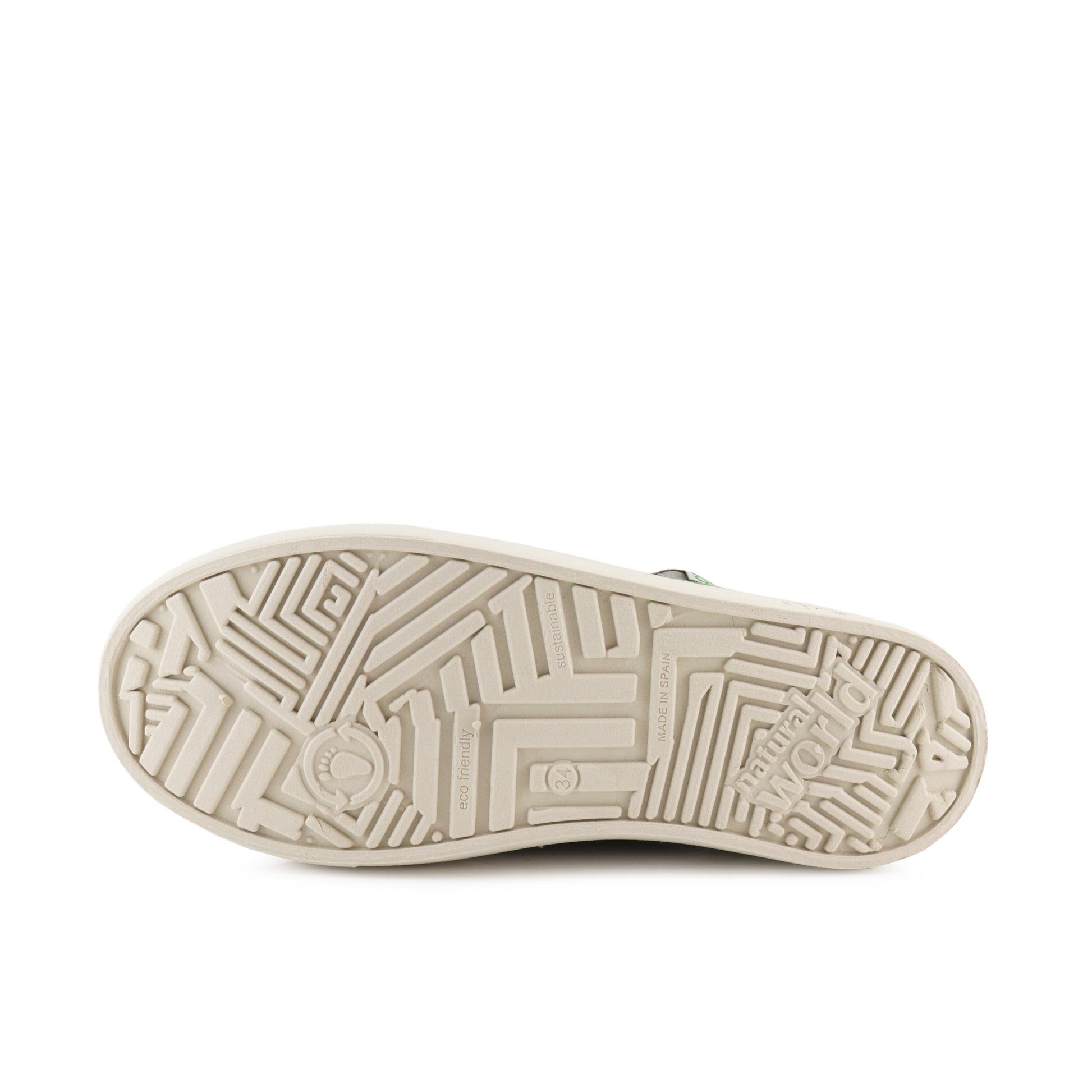 Zapatilla gris claro de elástico LONA6472 Natural World - LONA6472-349-4.jpg