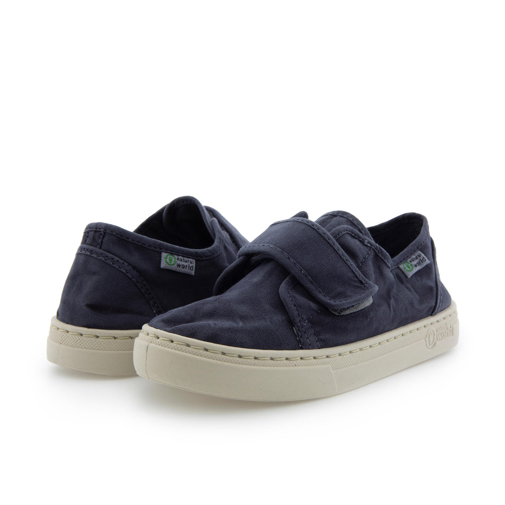 Zapatilla azul lavado con velcro LONA6474 Natural World - LONA6474-130-2.jpg