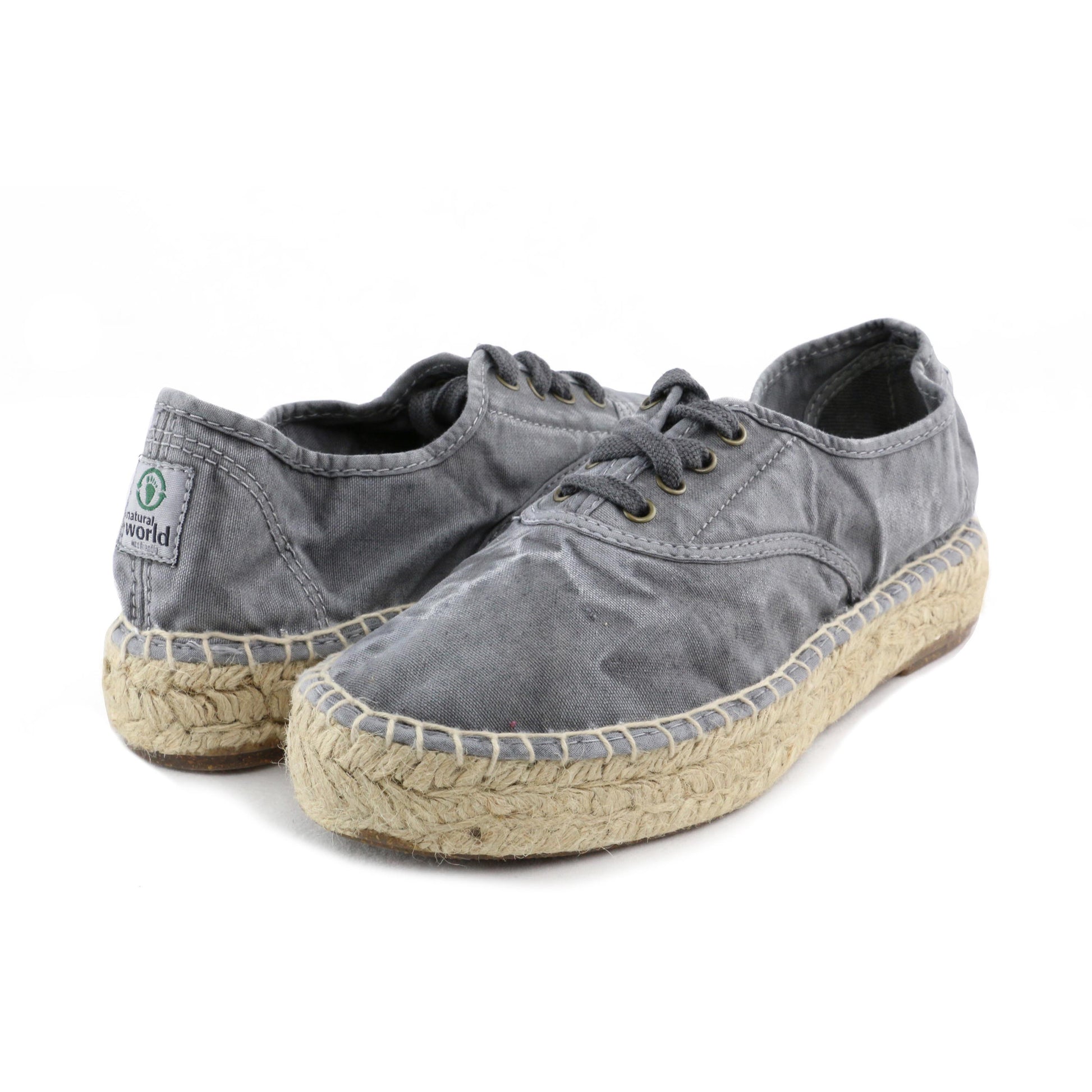 Plataforma cerrada gris de cordón LONA687 Natural World - LONA687-131-2.jpg