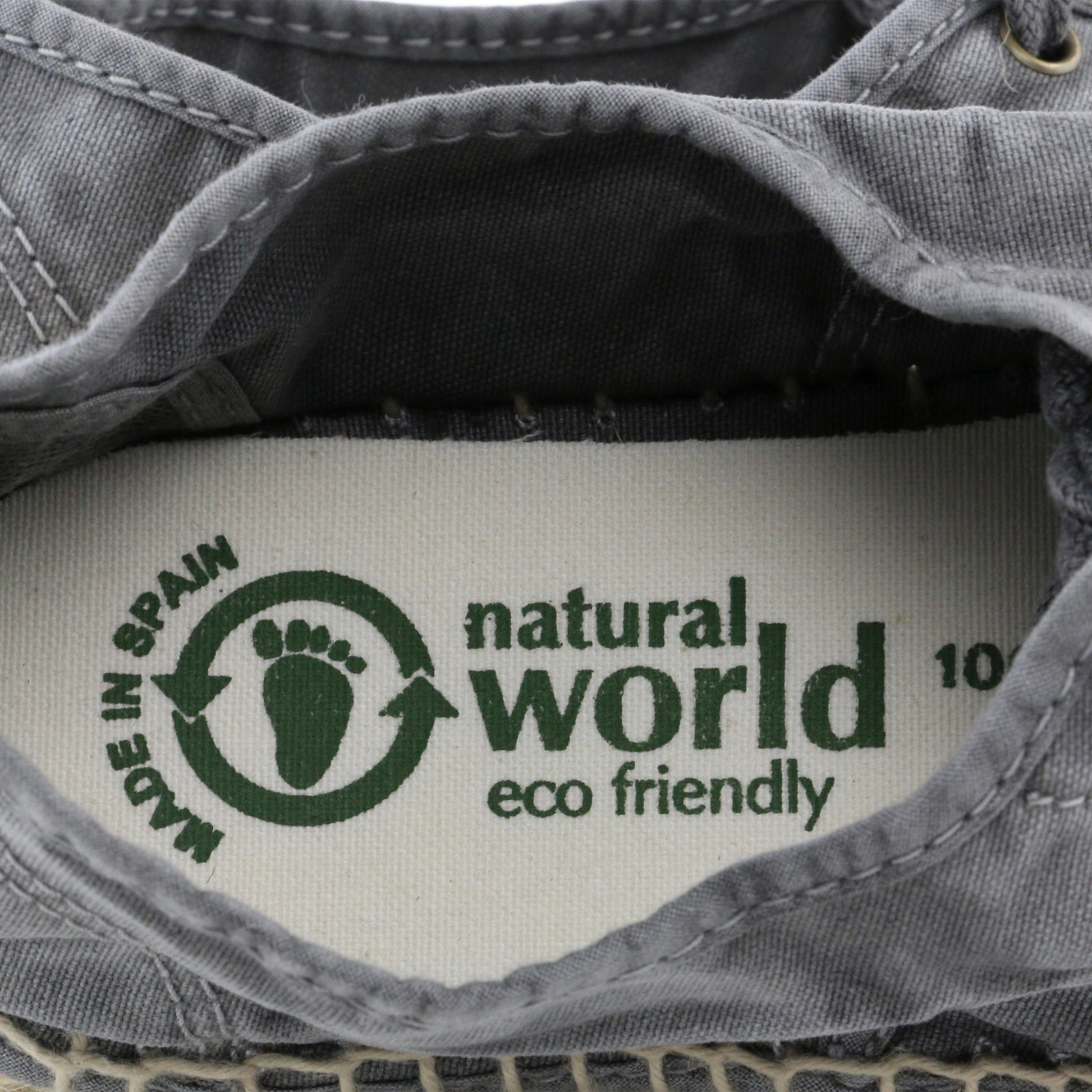 Plataforma cerrada gris de cordón LONA687 Natural World - LONA687-131-6.jpg