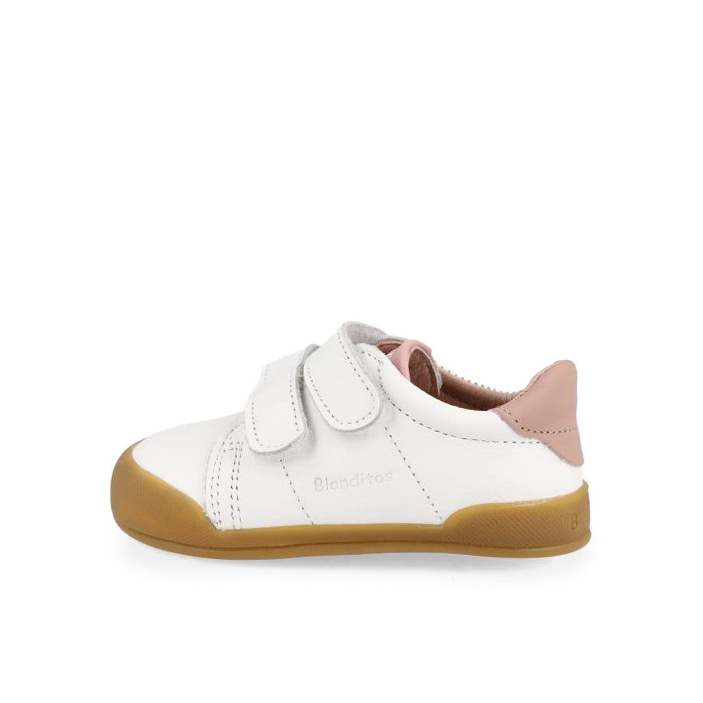 Deportiva barefoot blanco/rosa con velcro LONDRES Blanditos - LONDRES-457-1.jpg