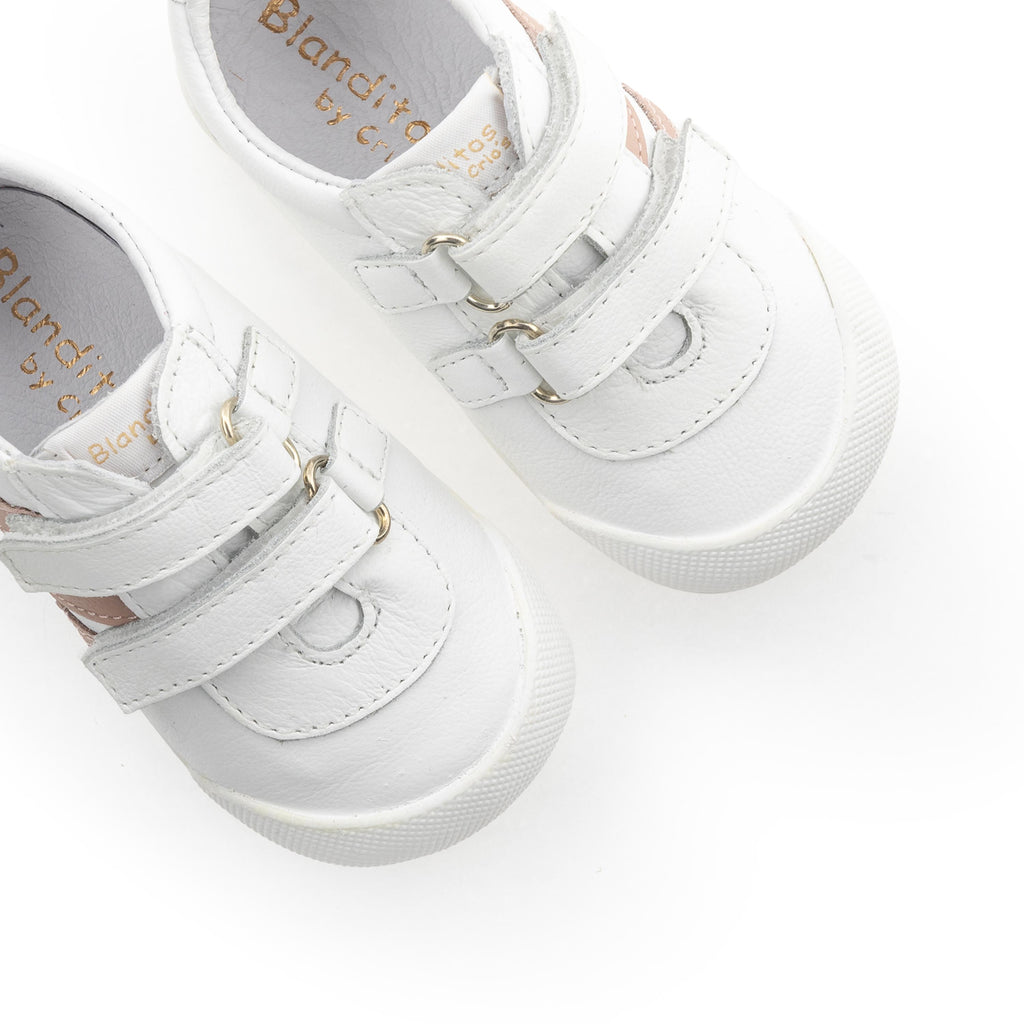 Deportiva barefoot blanco/rosa con velcro LUNA Blanditos - LUNA-346-6.jpg