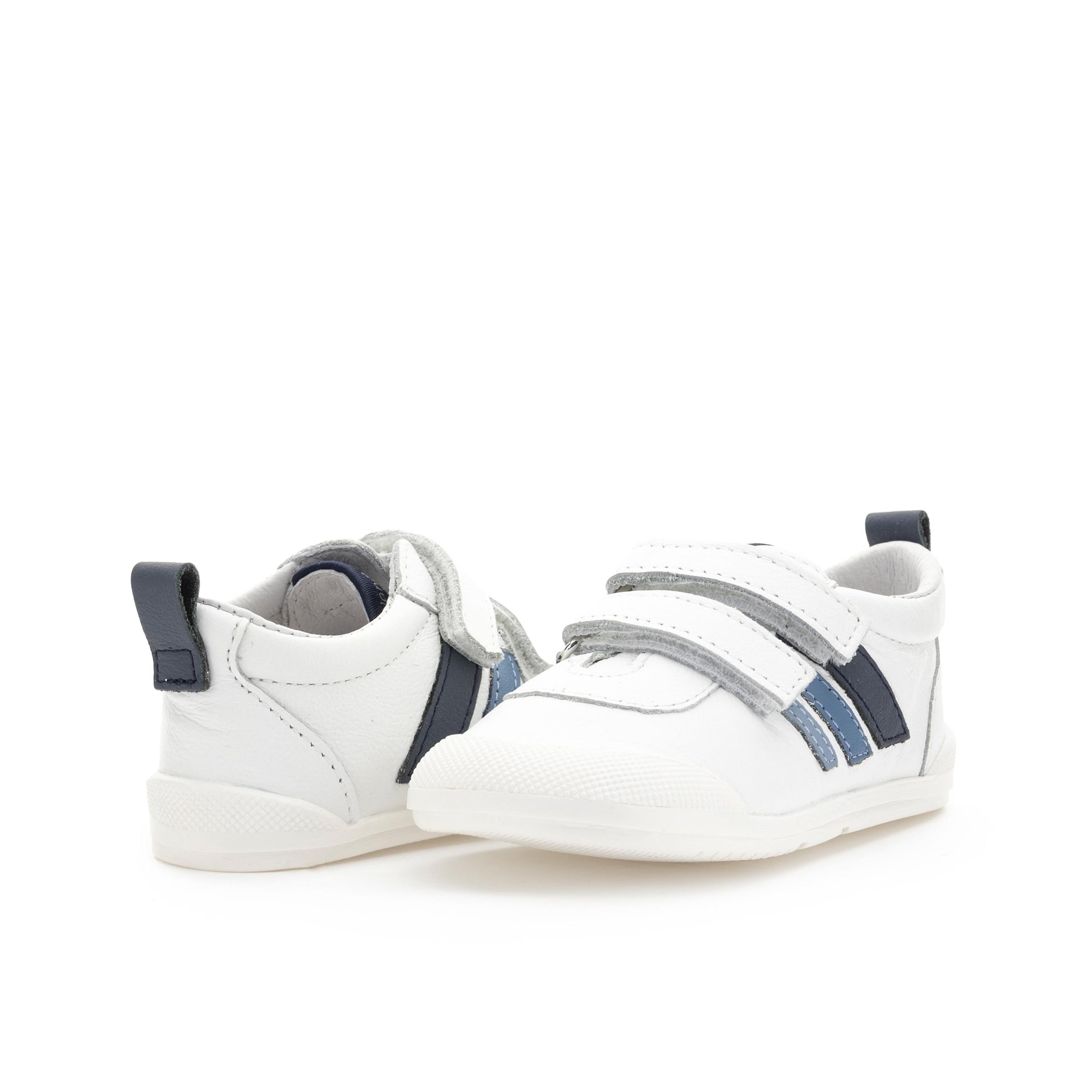 Deportiva barefoot blanco/jeans con velcro LUNA Blanditos - LUNA-558-2.jpg