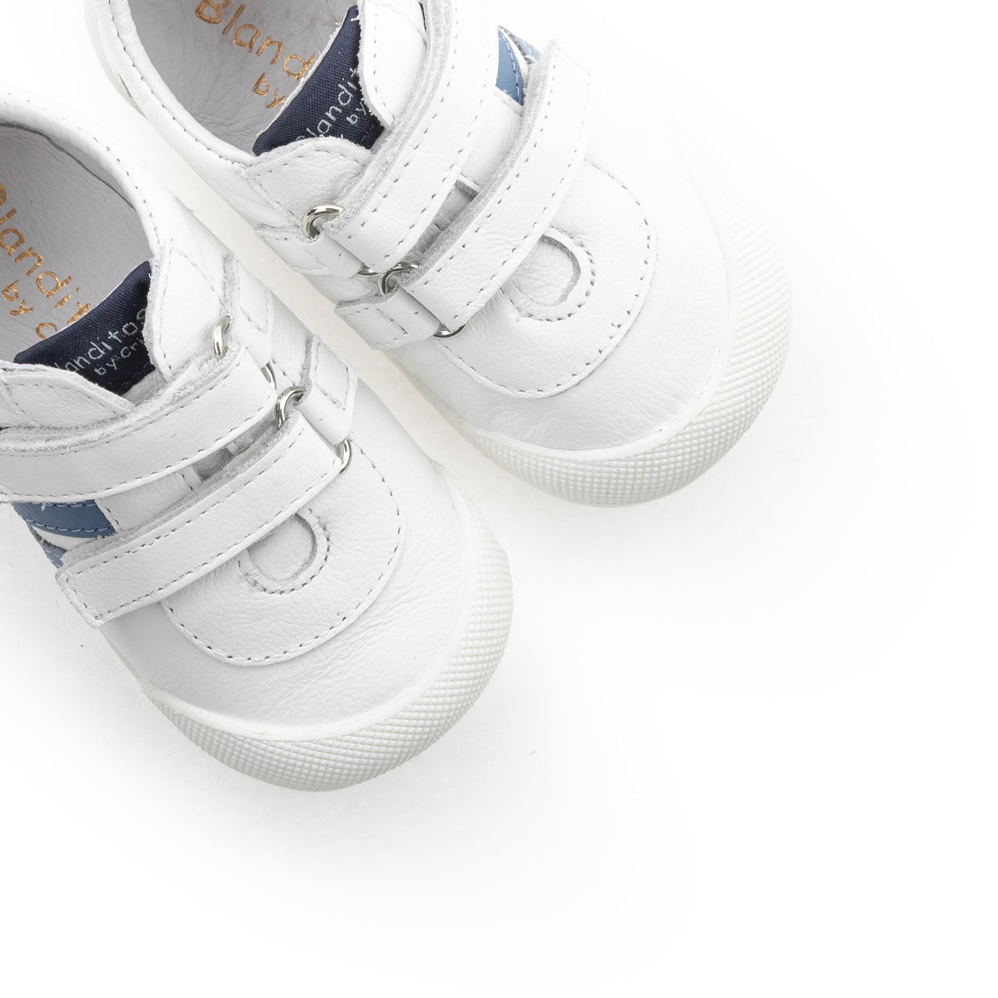 Deportiva barefoot blanco/jeans con velcro LUNA Blanditos - LUNA-558-6.jpg