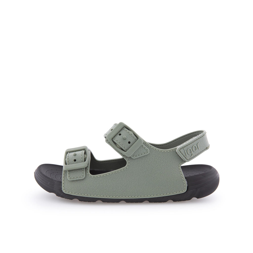 Sandalia kaki/negro con velcro MAUI de Igor - MAUI-420-1.jpg