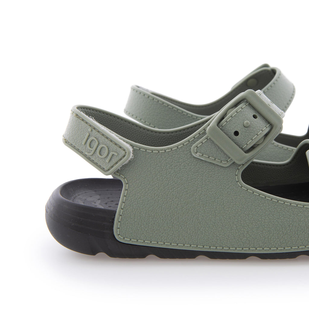 Sandalia kaki/negro con velcro MAUI de Igor - MAUI-420-5.jpg