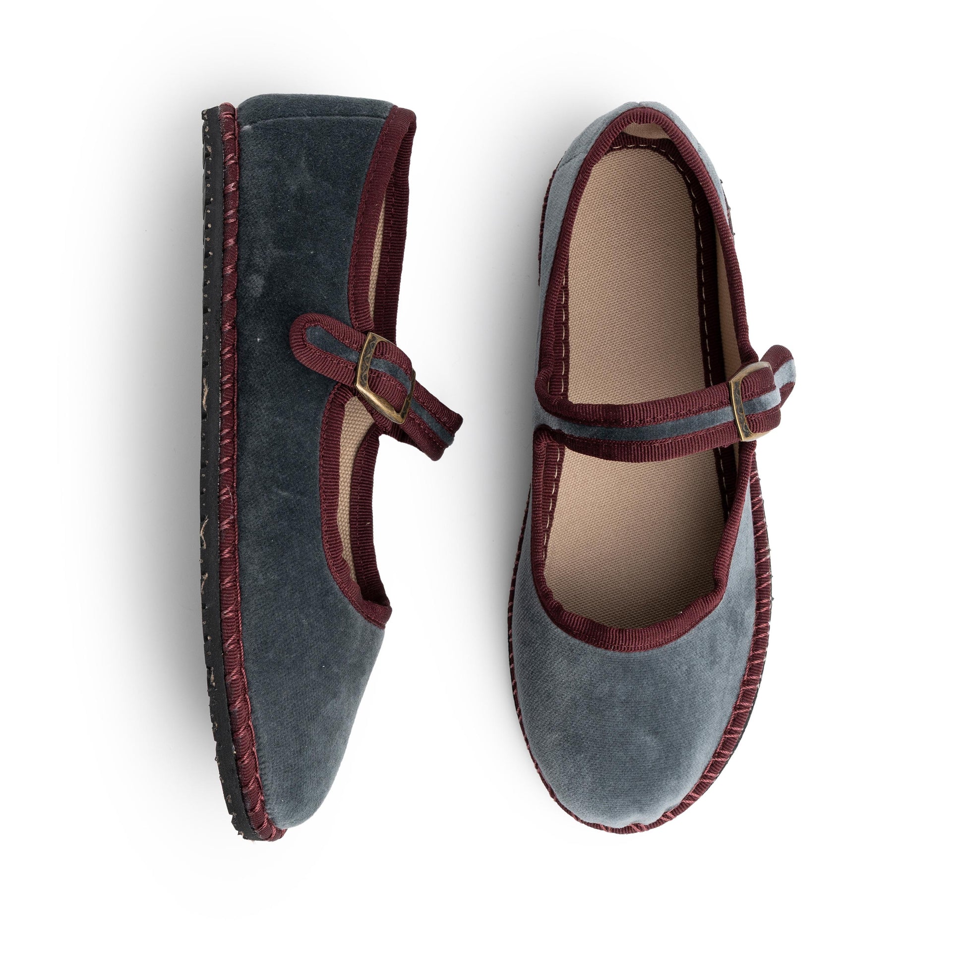 Mercedita veneciana gris/burdeos MERTOP90 Pepa & Cris