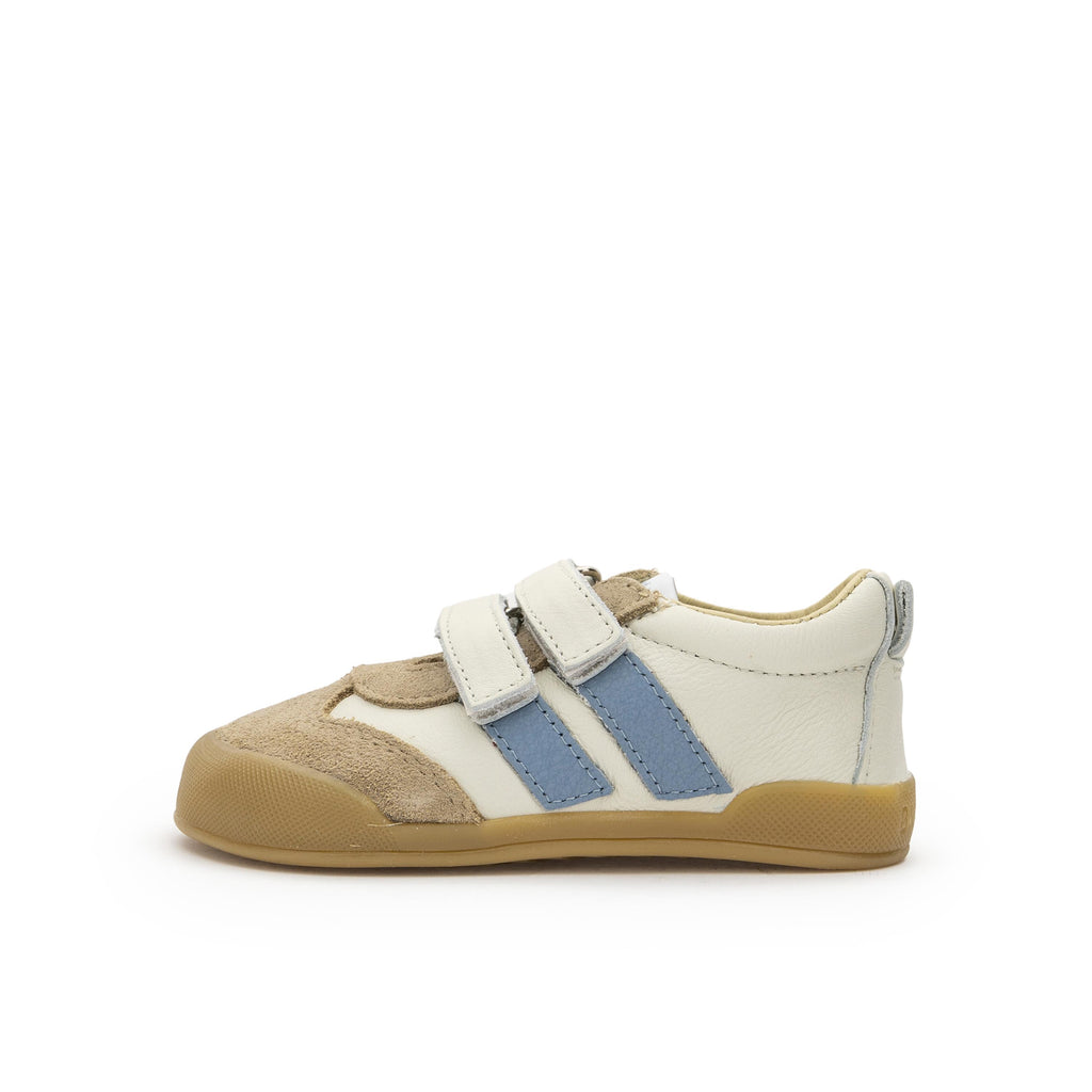 Deportiva barefoot beige/azul con velcro MILAN Blanditos - MILAN-472-1.jpg
