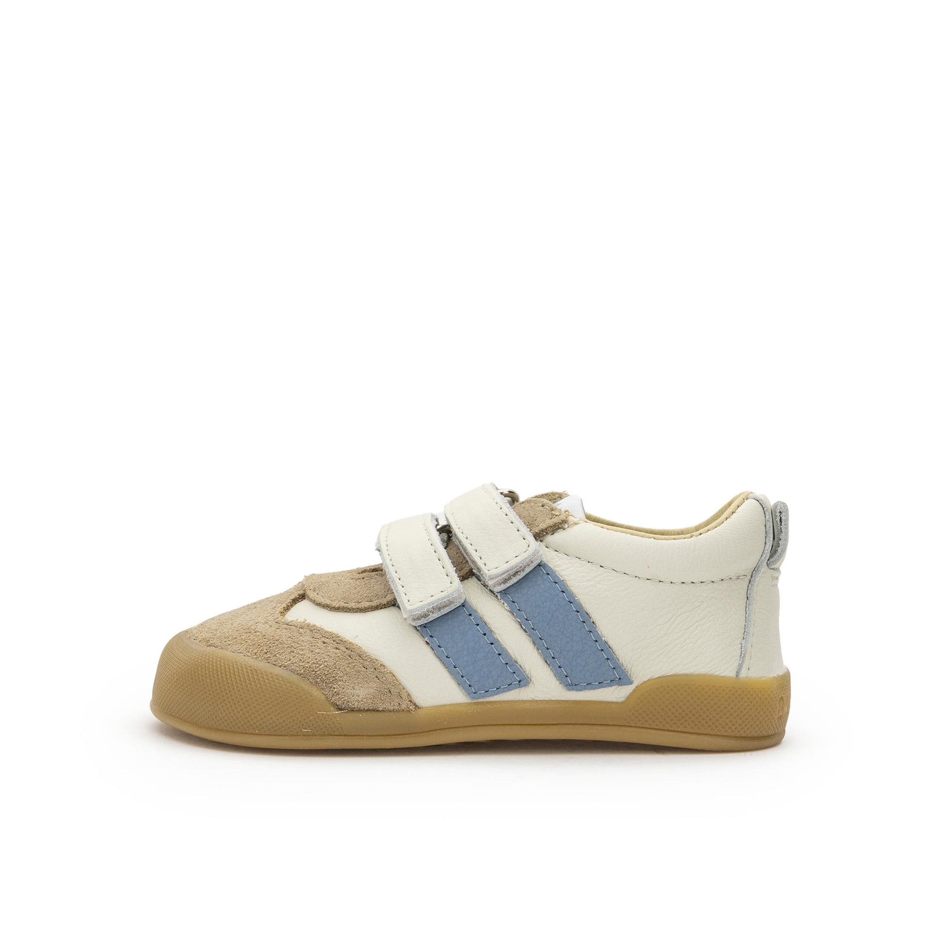 Deportiva barefoot beige/azul con velcro MILAN Blanditos - MILAN-472-1.jpg
