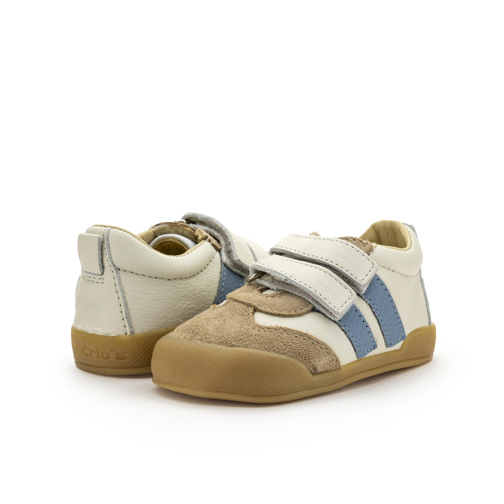 Deportiva barefoot beige/azul con velcro MILAN Blanditos - MILAN-472-2.jpg