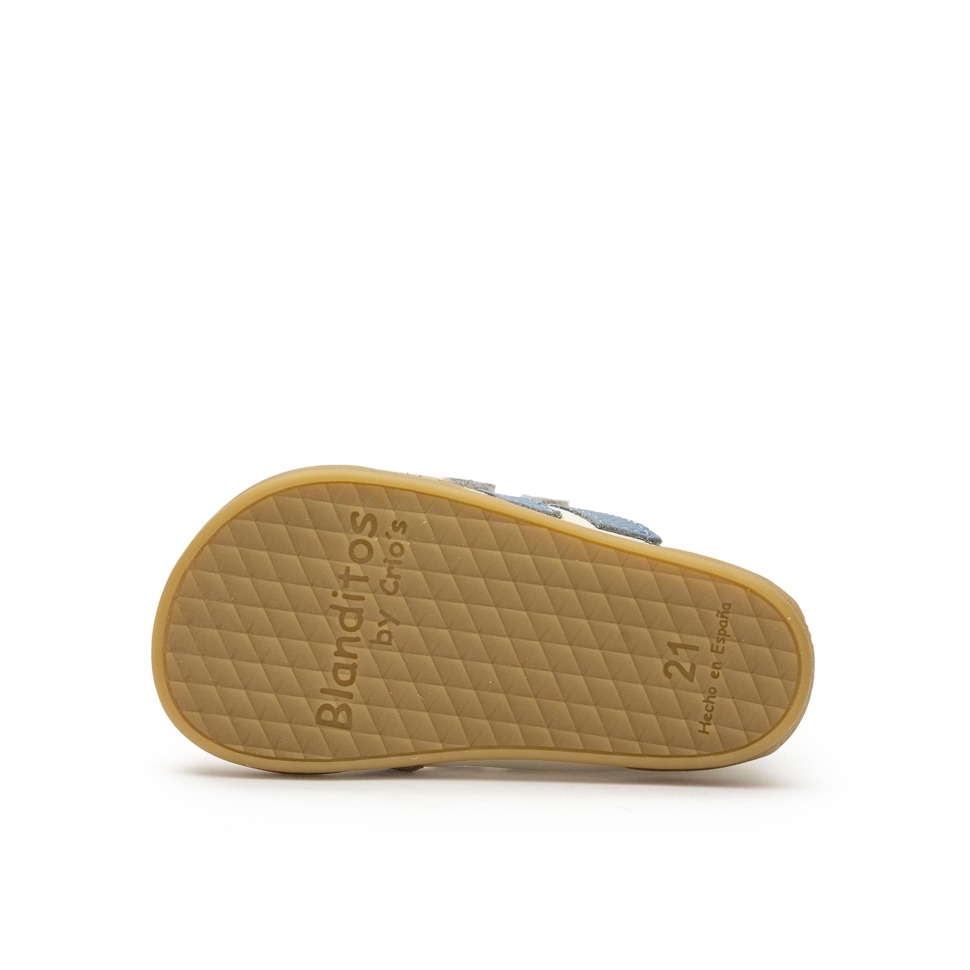 Deportiva barefoot beige/azul con velcro MILAN Blanditos - MILAN-472-4.jpg