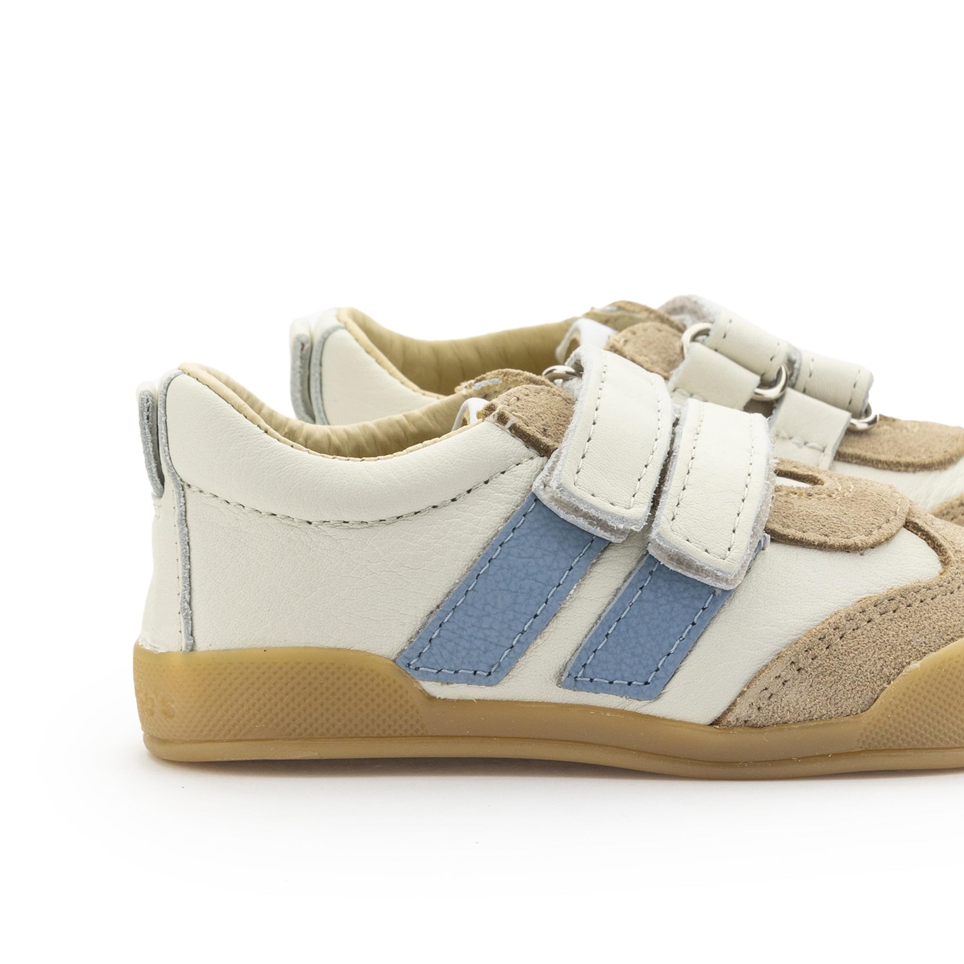 Deportiva barefoot beige/azul con velcro MILAN Blanditos - MILAN-472-5.jpg