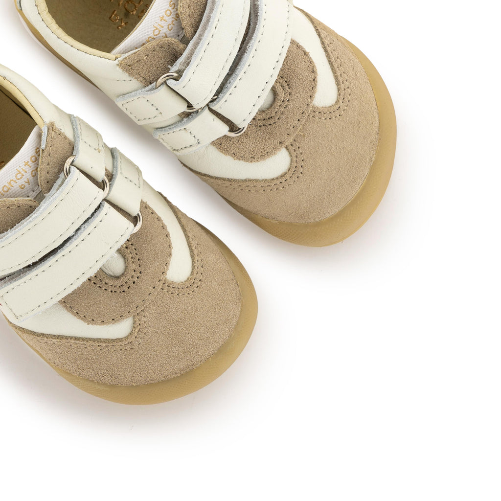 Deportiva barefoot beige/burdeos con velcro MILAN Blanditos - MILAN-525-6.jpg