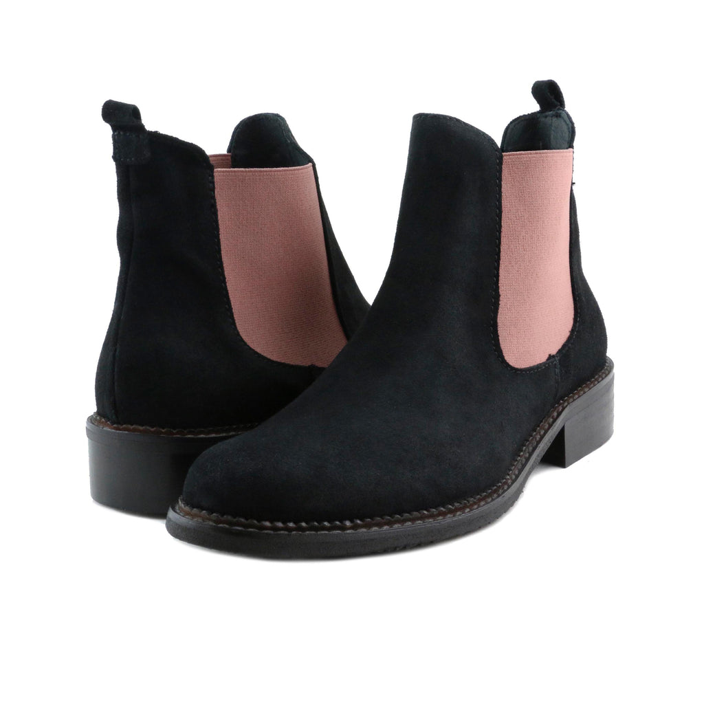 Botín serraje negro con elástico NEOLI de Jeromín - NEOLI-31ROSA-2.jpg