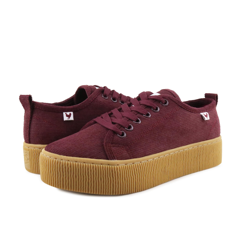 Zapatilla burdeos con cordón PAM Walk in Pitas - PAM-13-2.jpg