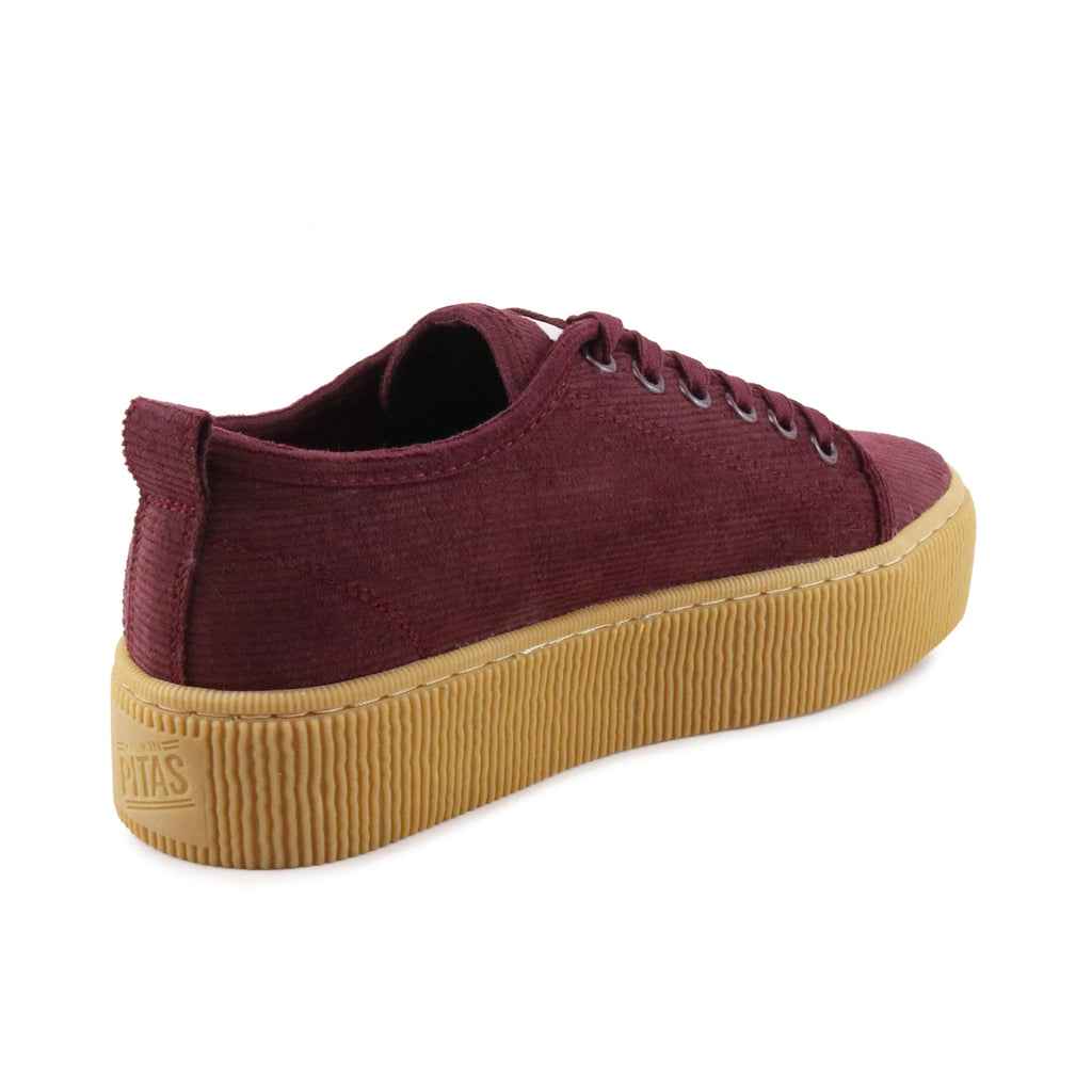 Zapatilla burdeos con cordón PAM Walk in Pitas - PAM-13-3.jpg
