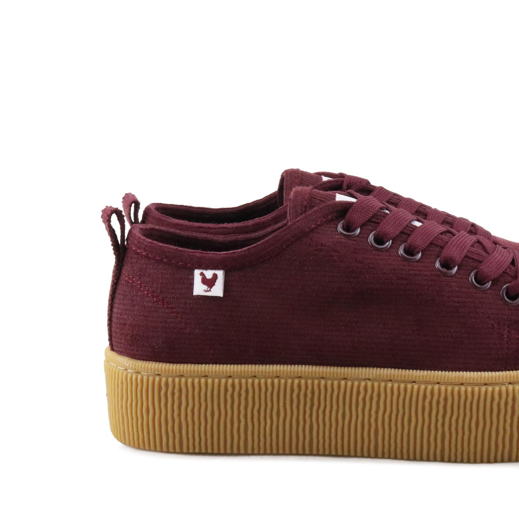 Zapatilla burdeos con cordón PAM Walk in Pitas - PAM-13-5.jpg