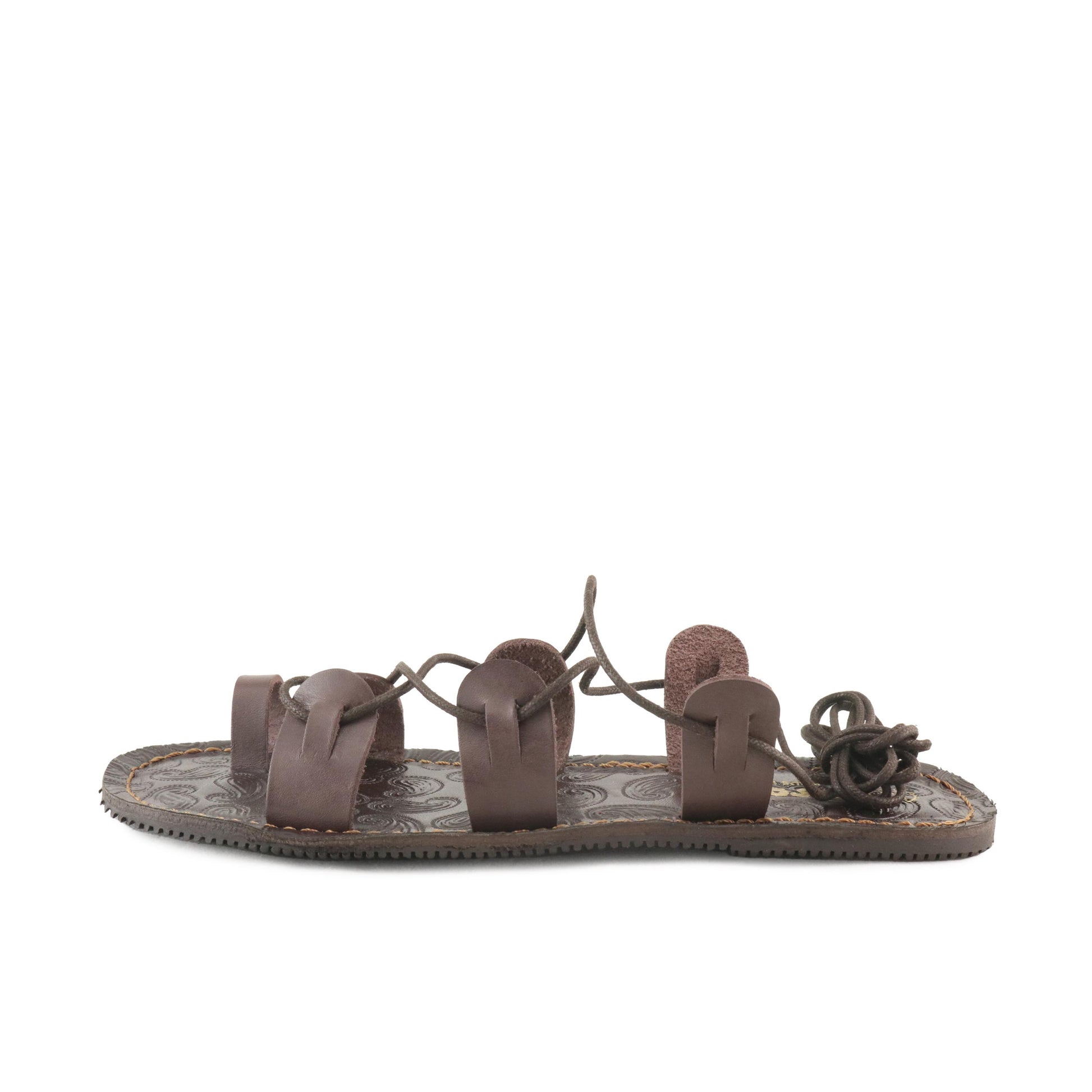 Sandalia plana marrón con cintas PEPA de Jeromín - PEPA-12-1.jpg