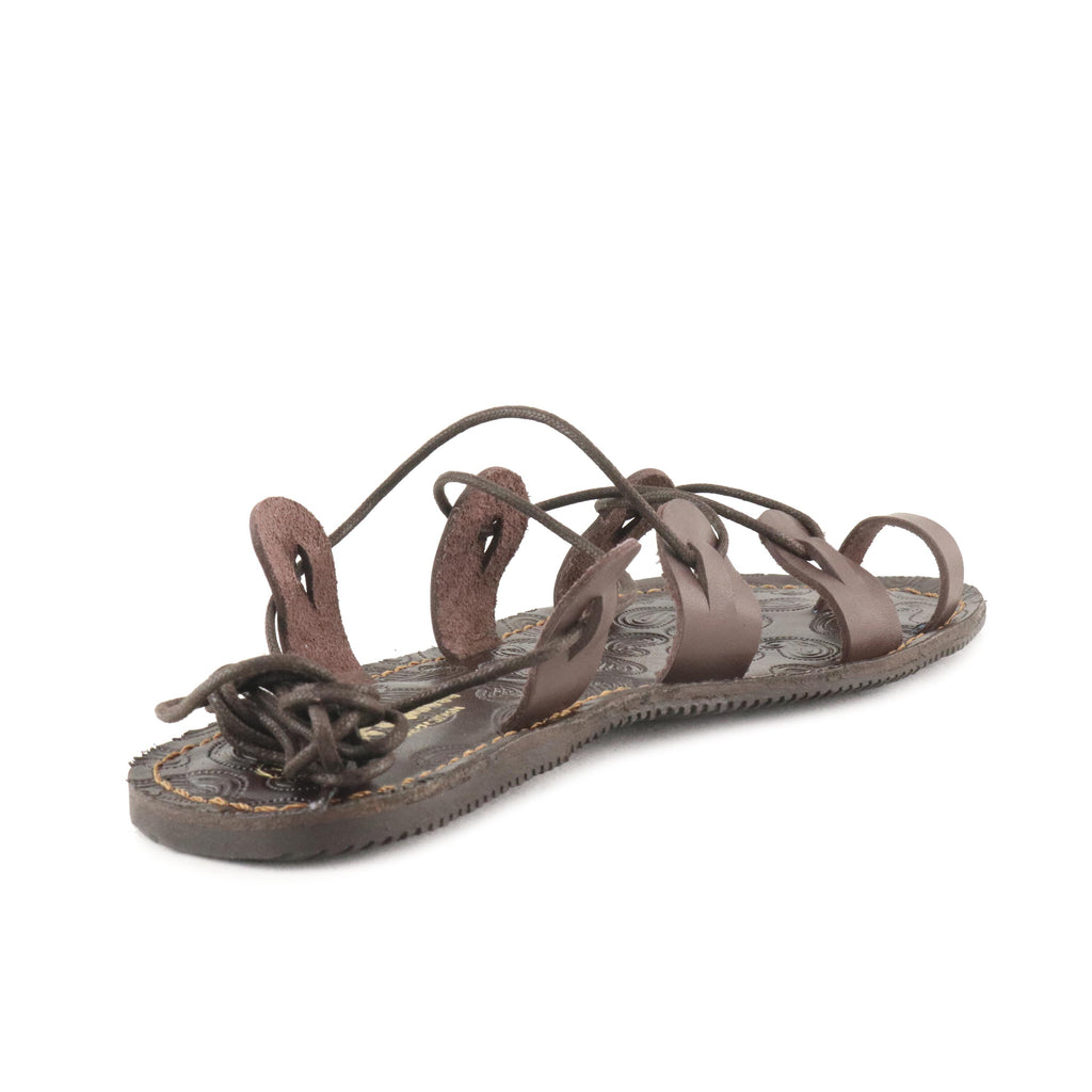 Sandalia plana marrón con cintas PEPA de Jeromín - PEPA-12-3.jpg