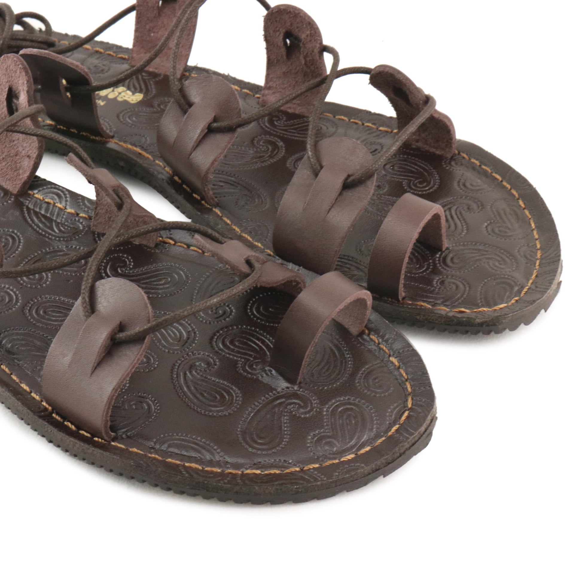 Sandalia plana marrón con cintas PEPA de Jeromín - PEPA-12-5.jpg