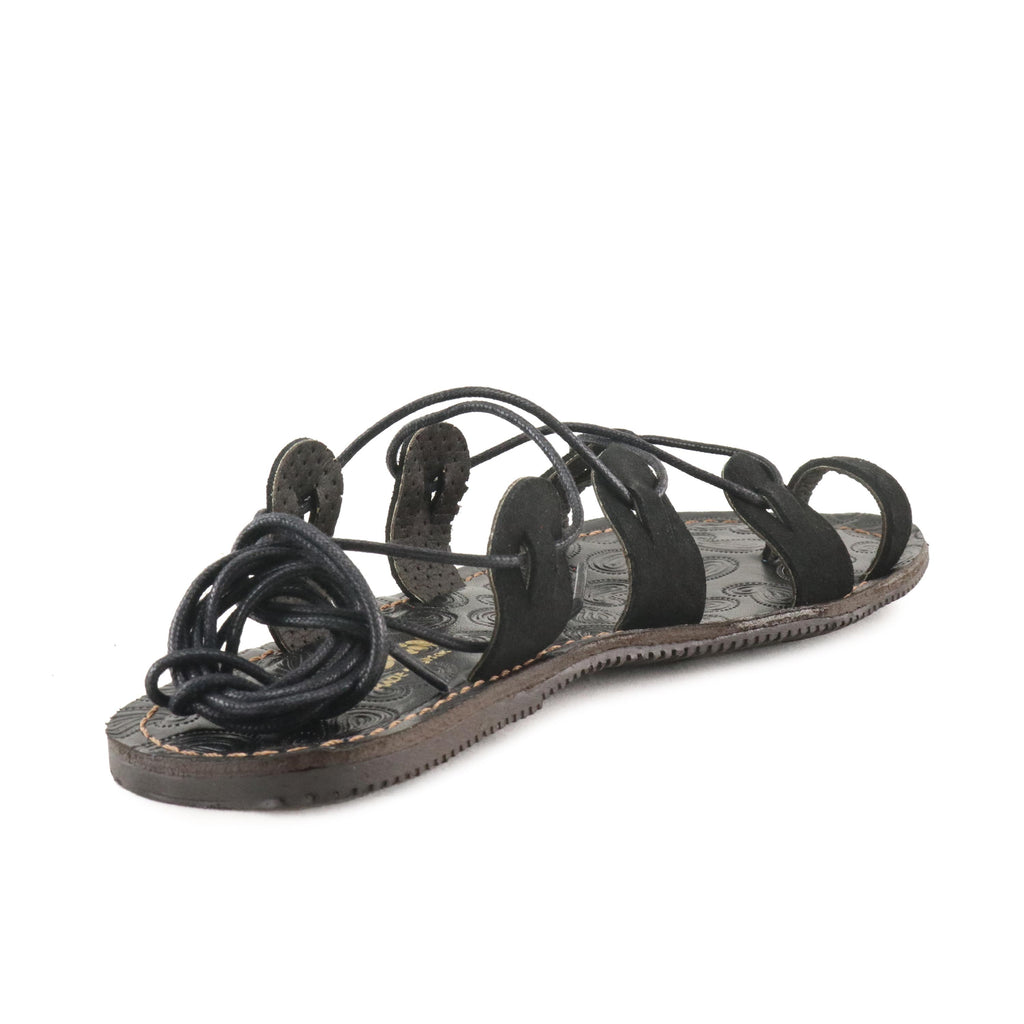 Sandalia plana ante negro con cintas PEPA de Jeromín - PEPA-31-3.jpg